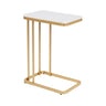 Credele Cultured Marble and Metal Accent C-Table
