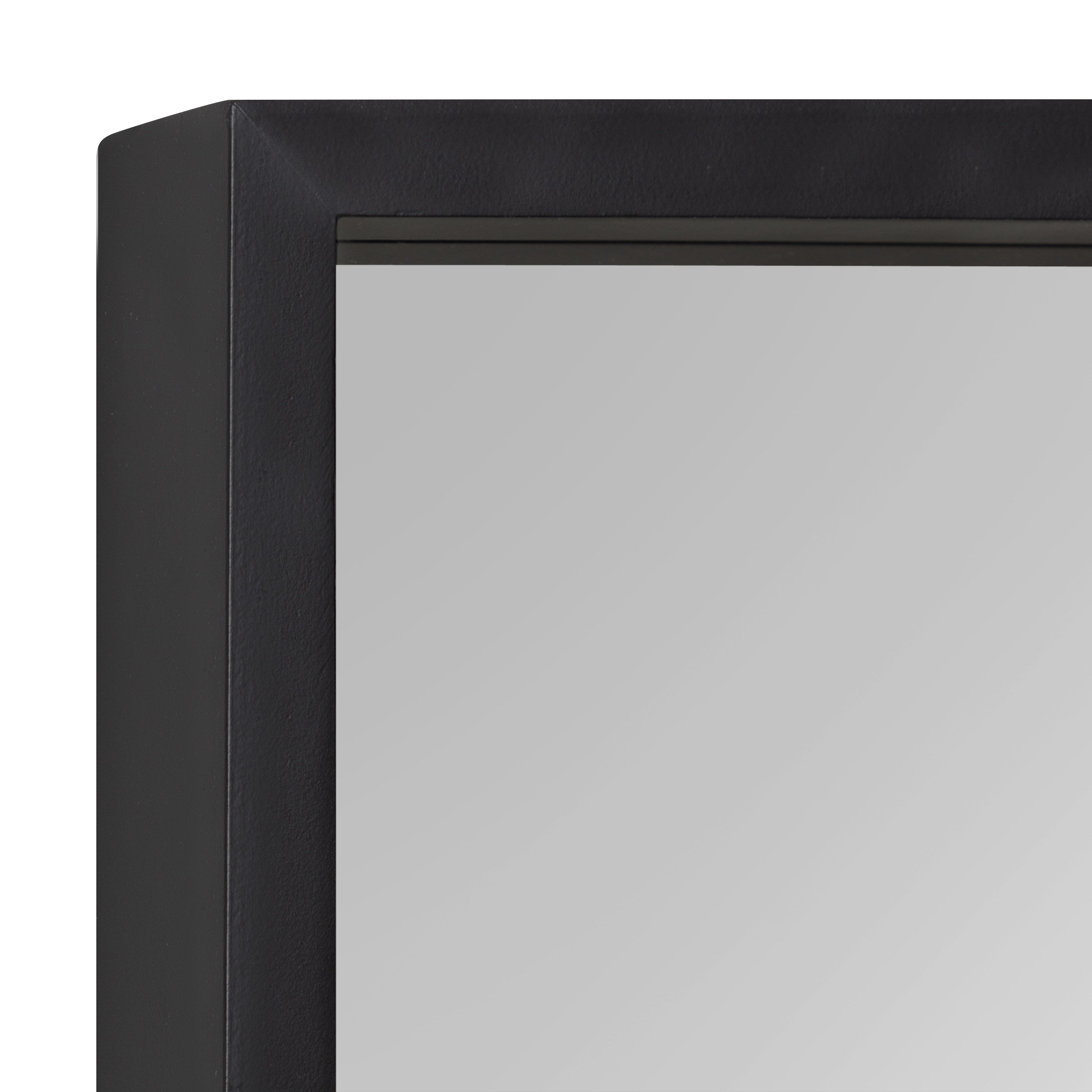 Rectangle Mirror Black 16x48 3