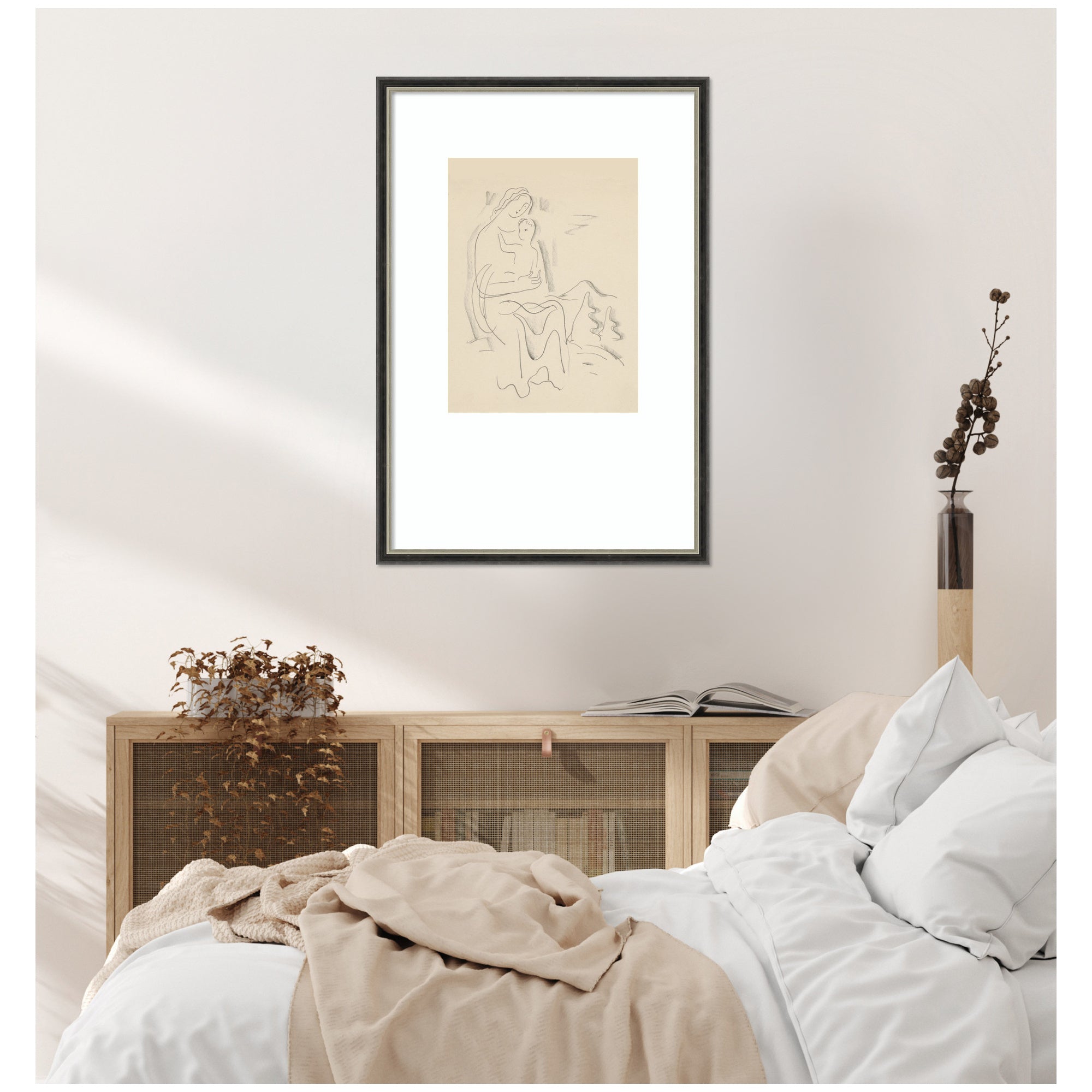 Motherhood 1937 Mikulas Galanda by Nostalgia Prints Framed Wall Art Print