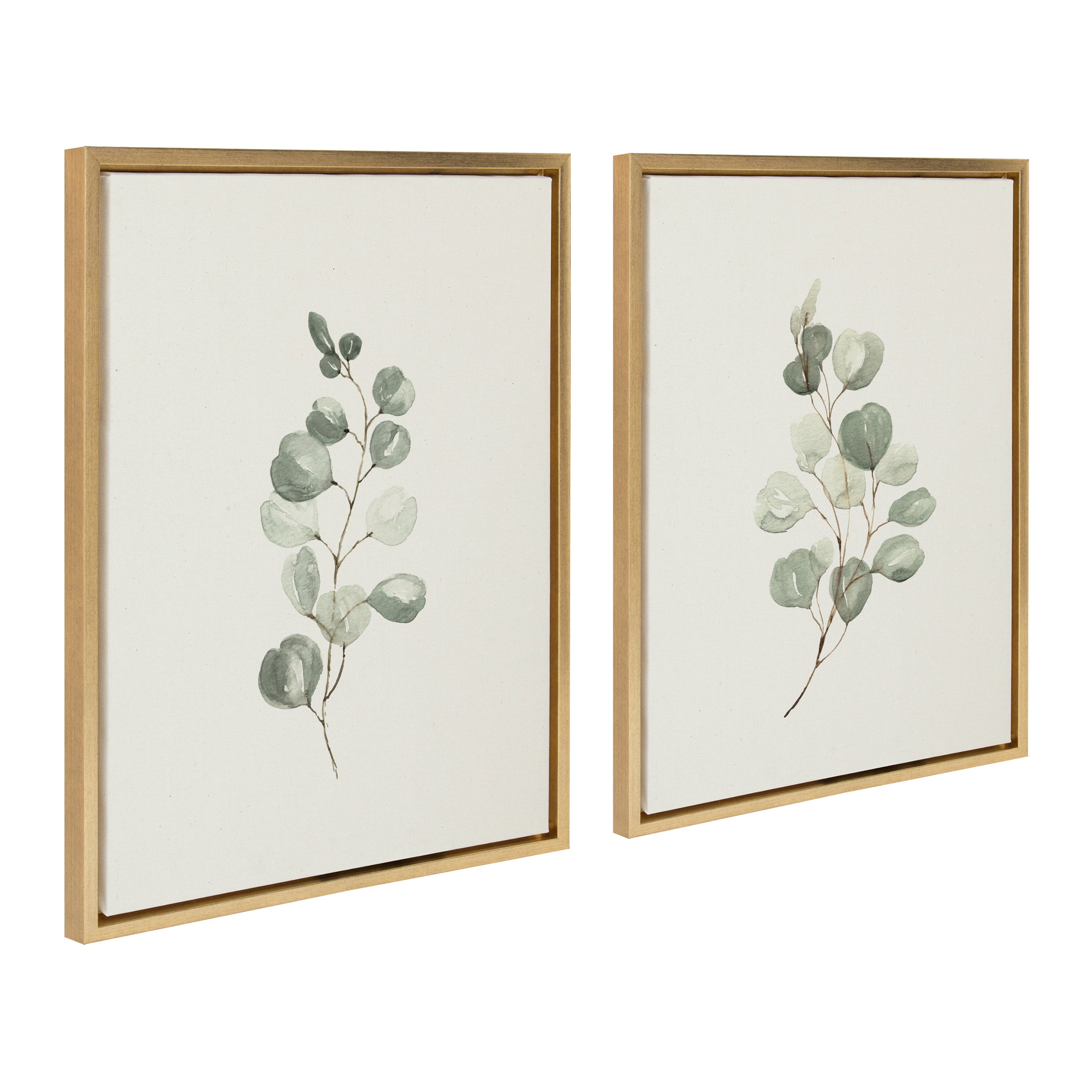 Sylvie Eucalyptus Framed Canvas Set by Maja Mitrovic of Makes My Day Happy