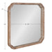 Scallop Mirror Rustic Brown 24x24 5