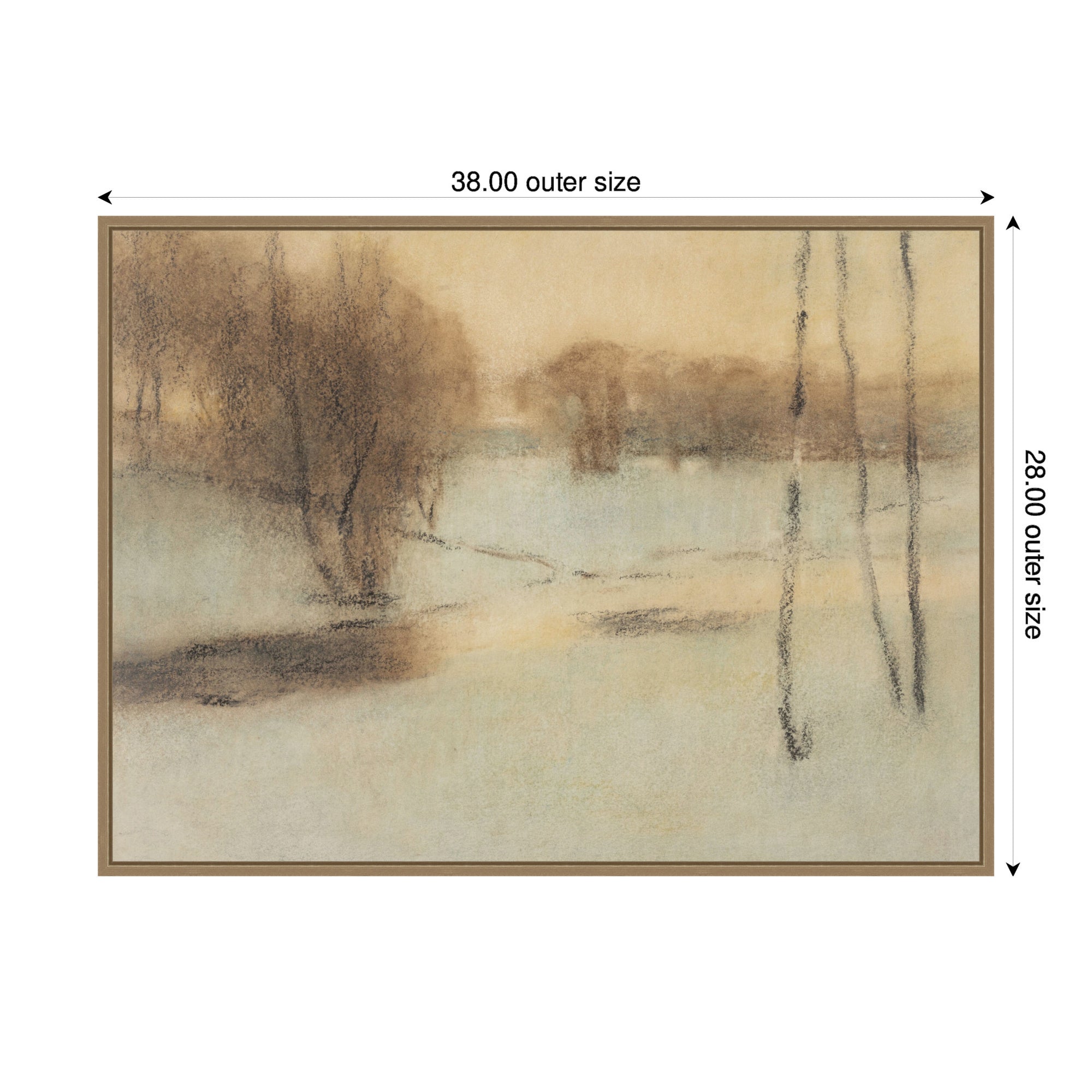 Framed Canvas Sylvie Dark Gold 38x28 2