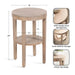 Side Table Natural Beige 16x16x24 2