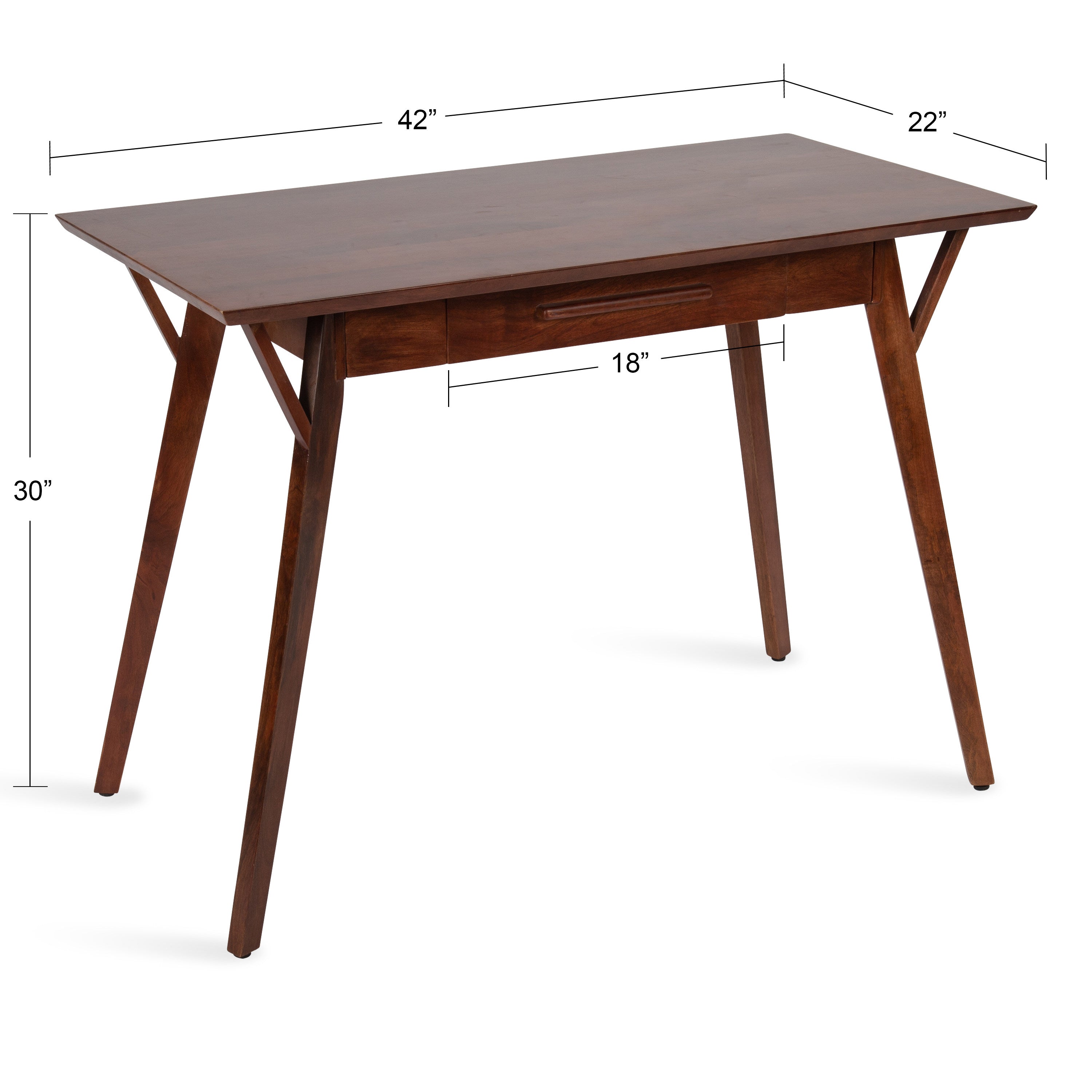 Writing Desk 42x22x30 Brown 2