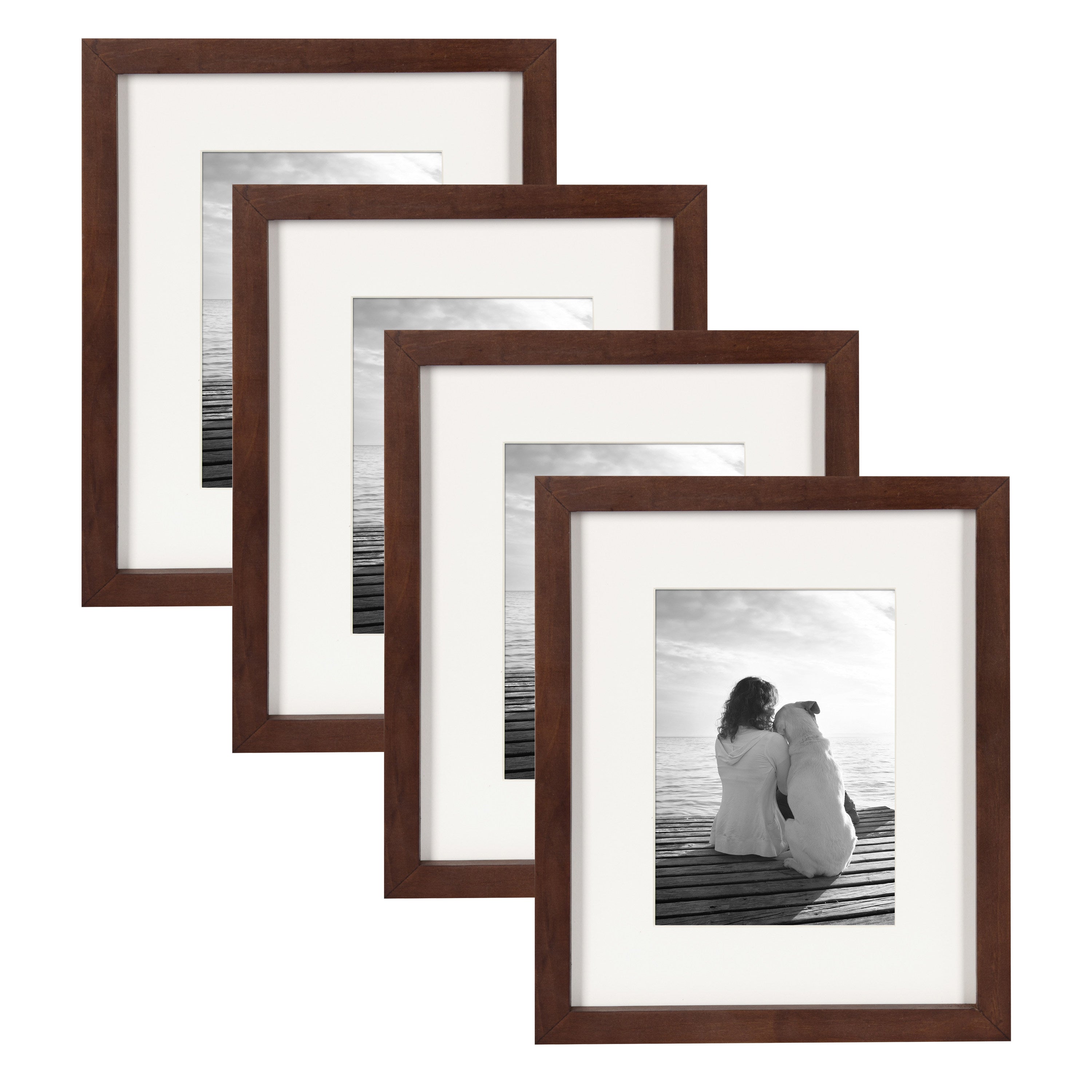Tabletop Frame Walnut Brown 8x10 matted to 5x7 1