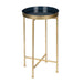 Tea Table Gold Navy Blue 14x14x26 1