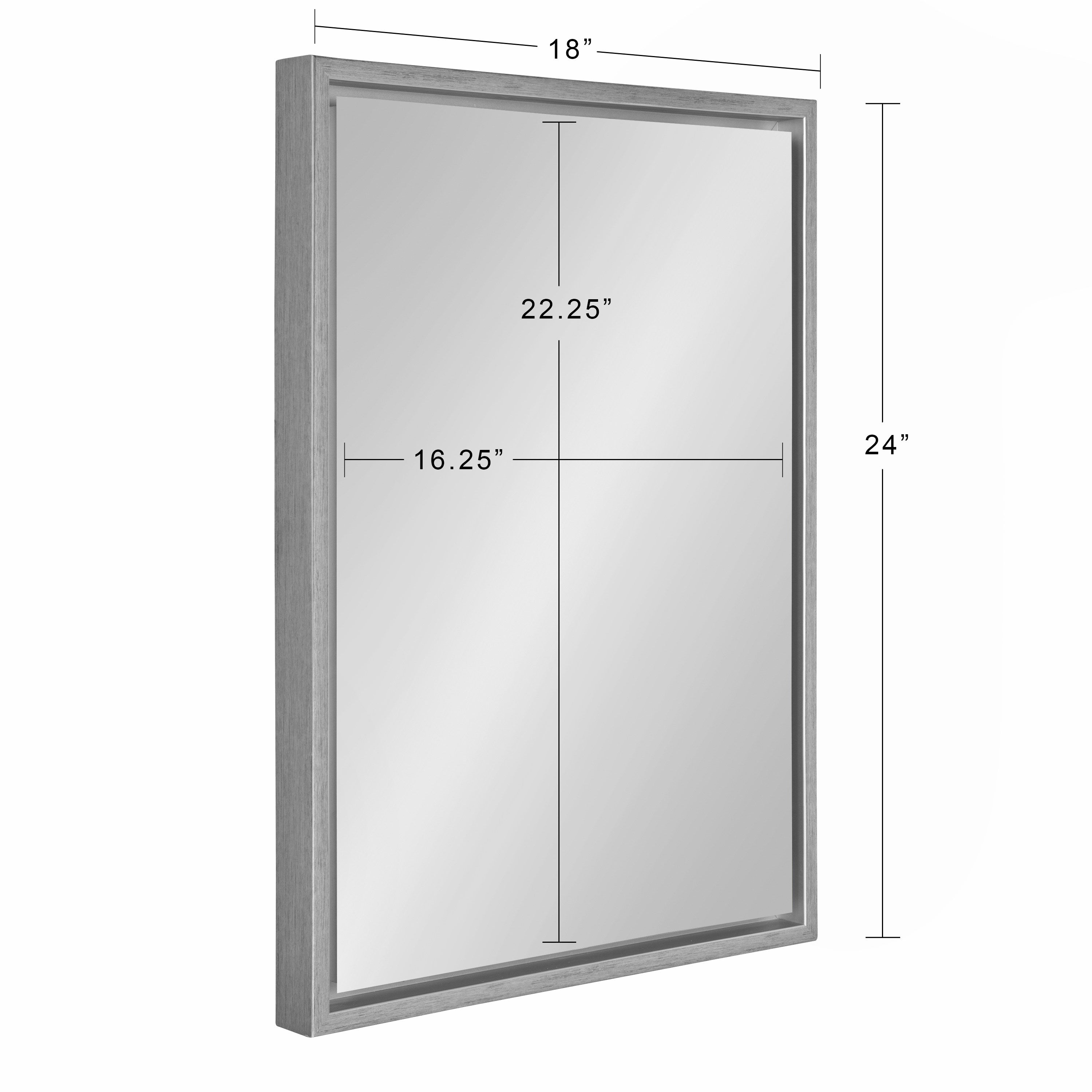 Rectangle Mirror Silver 18x24 5