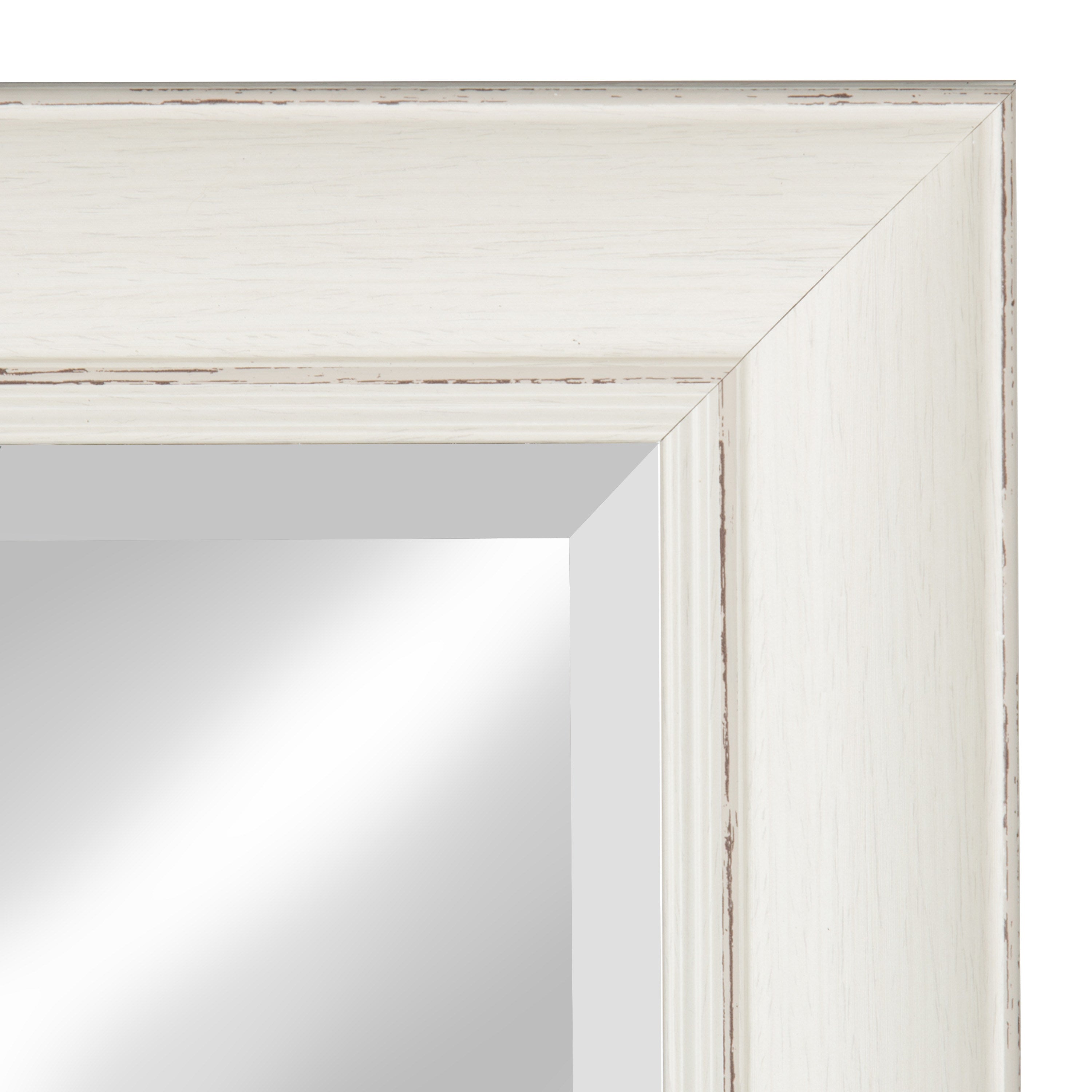 Rectangle Mirror White 16x36 3