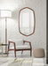 Hexagon Mirror Walnut Brown 20x36 6