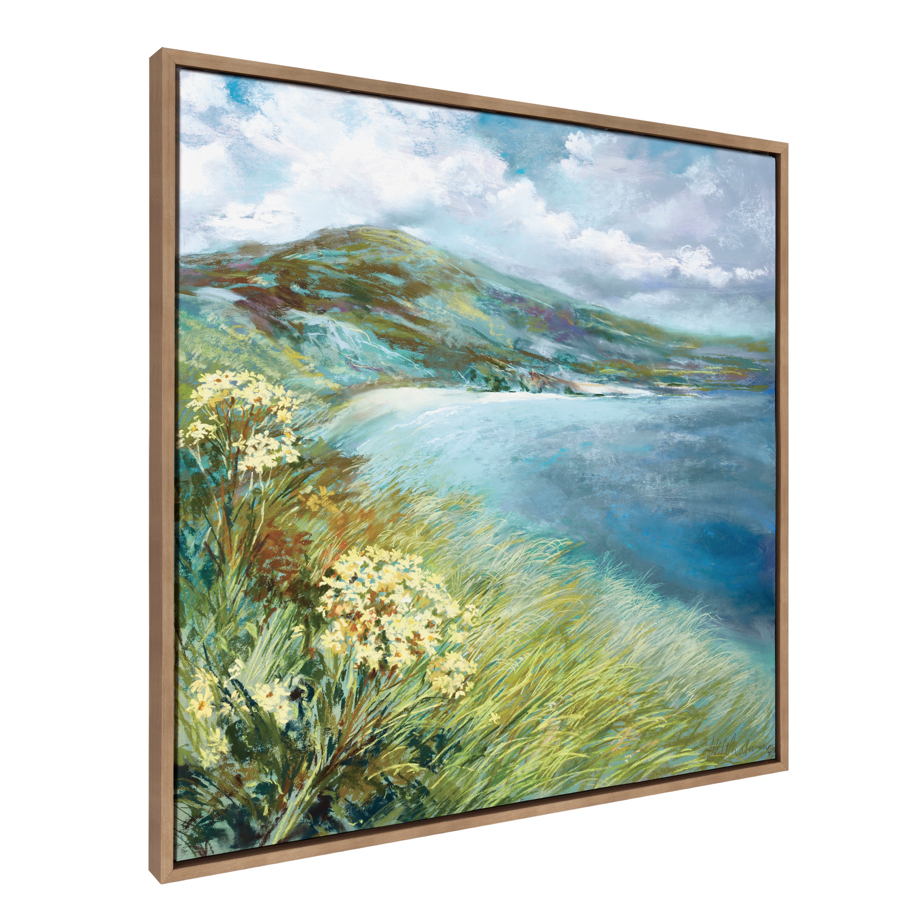 Framed Canvas 30x30 Sylvie Dark Gold 1