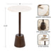 Side Table White Dark Brown 14x14x24 2