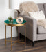 Side Table Gold Teal 18.25x18.25x22 7