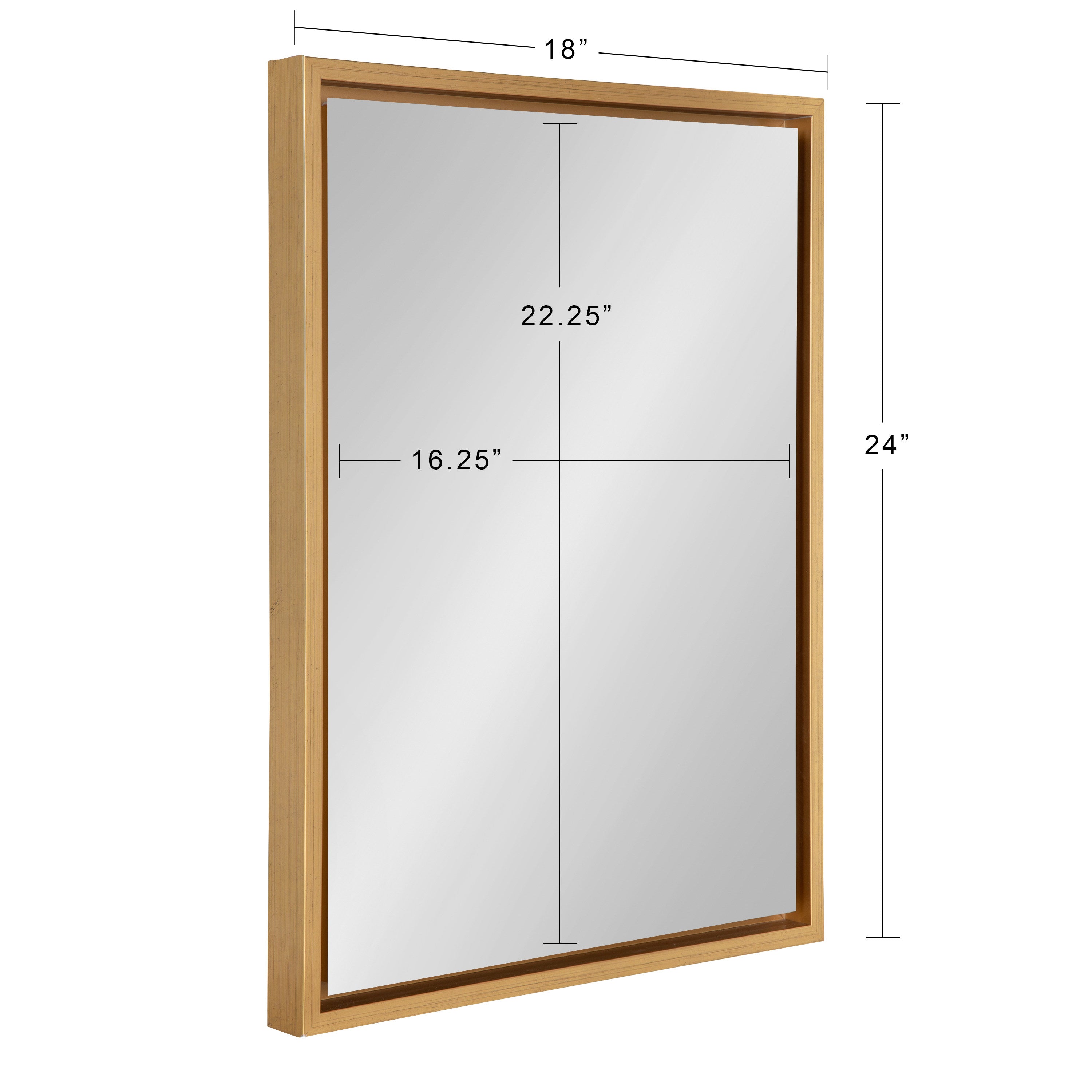 Rectangle Mirror Gold 18x24 5
