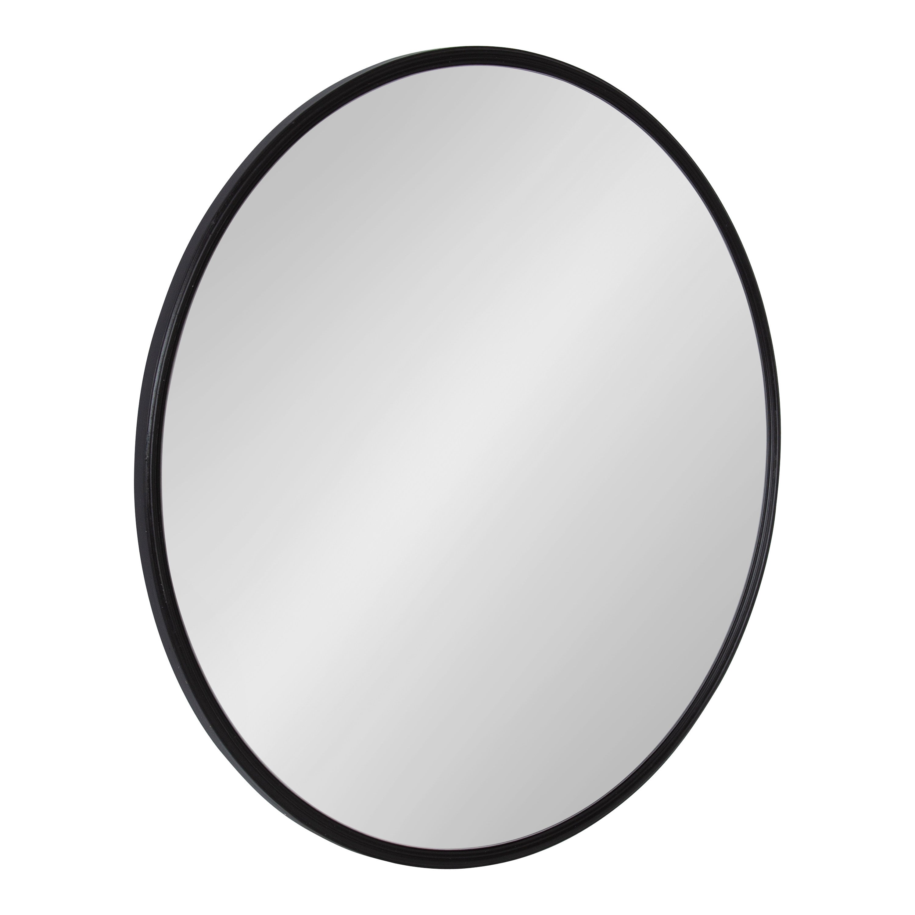 Round Mirror Black 24" Diameter 1