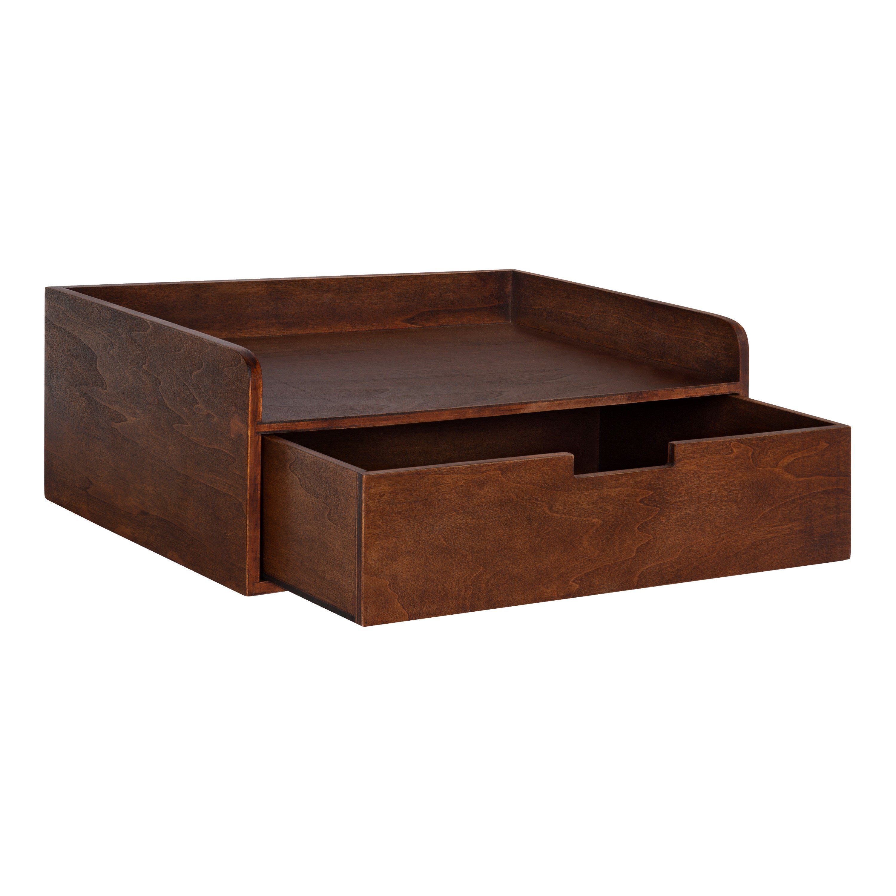 Floating Side Table Dark Brown 18x12x7 4