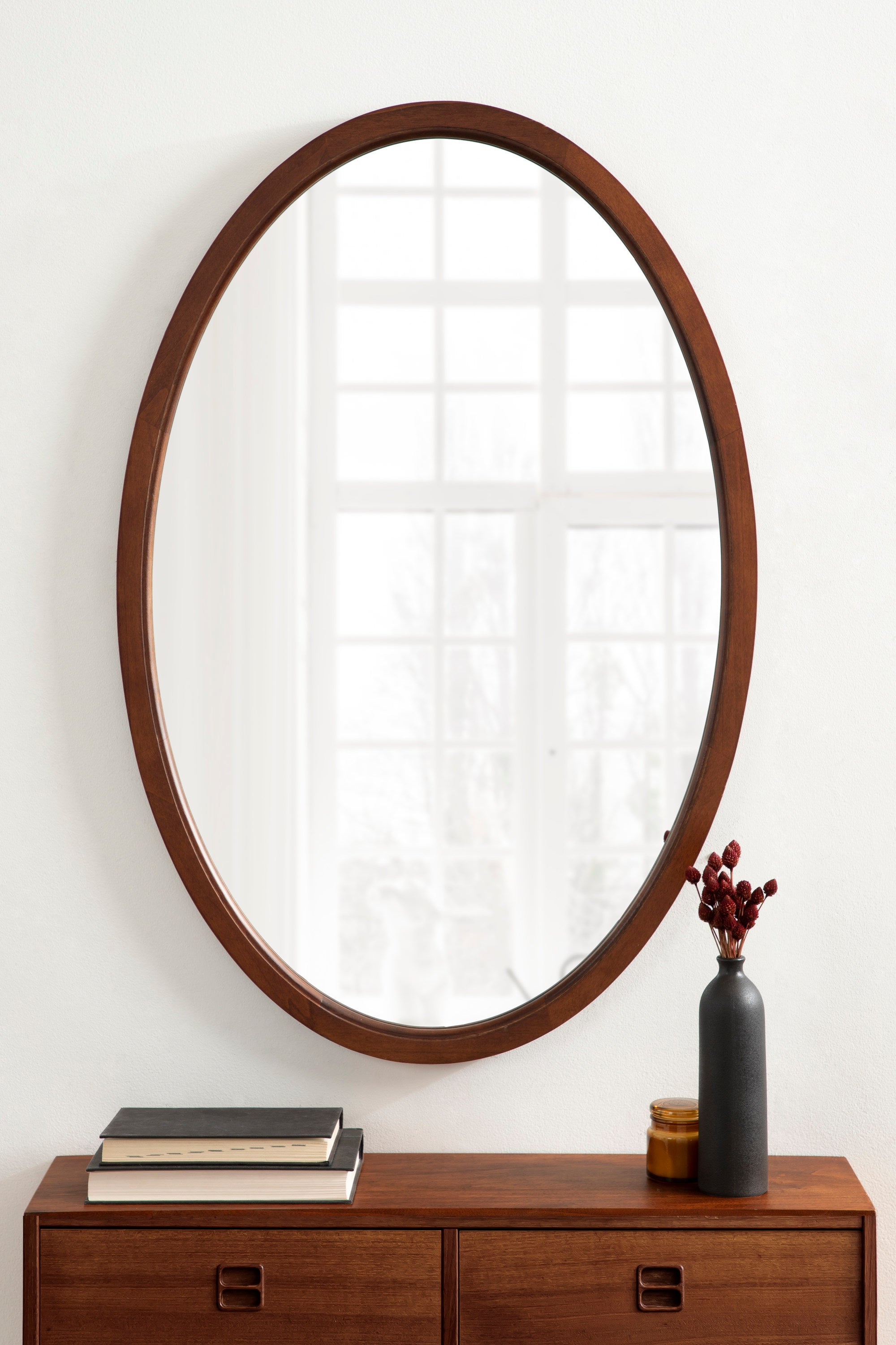 Oval Walnut Brown 24x36 6