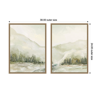 Art Set Sylvie Dark Gold 2 Piece Set 18x24 2