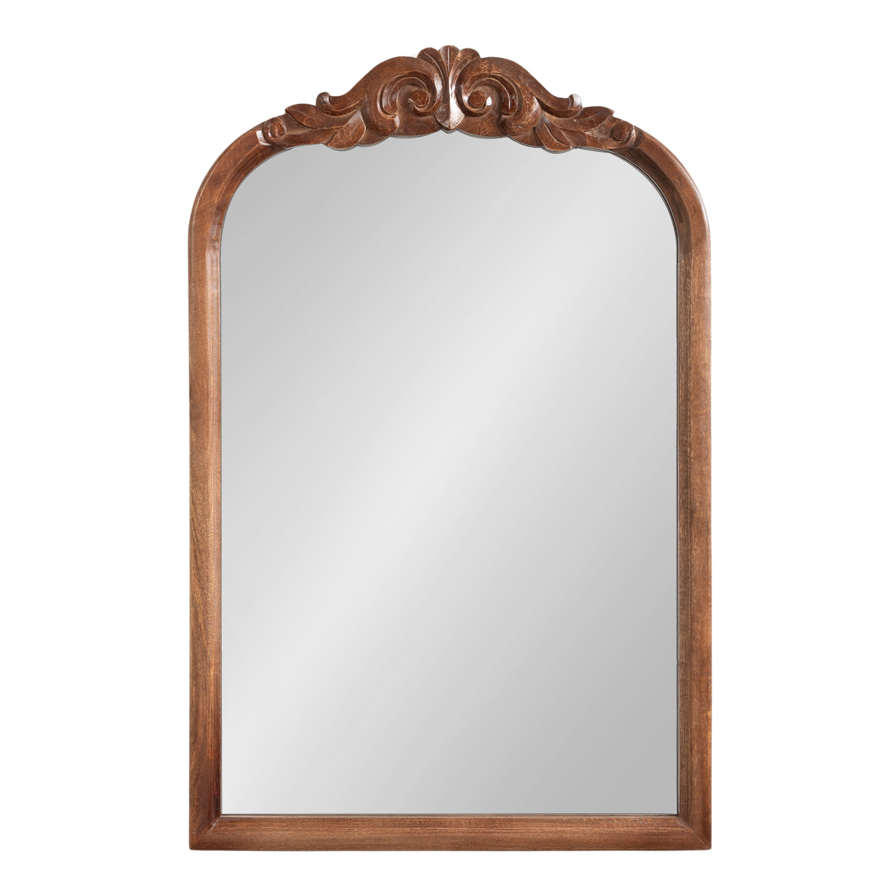 Arch Mirror Walnut Brown 24x36 5