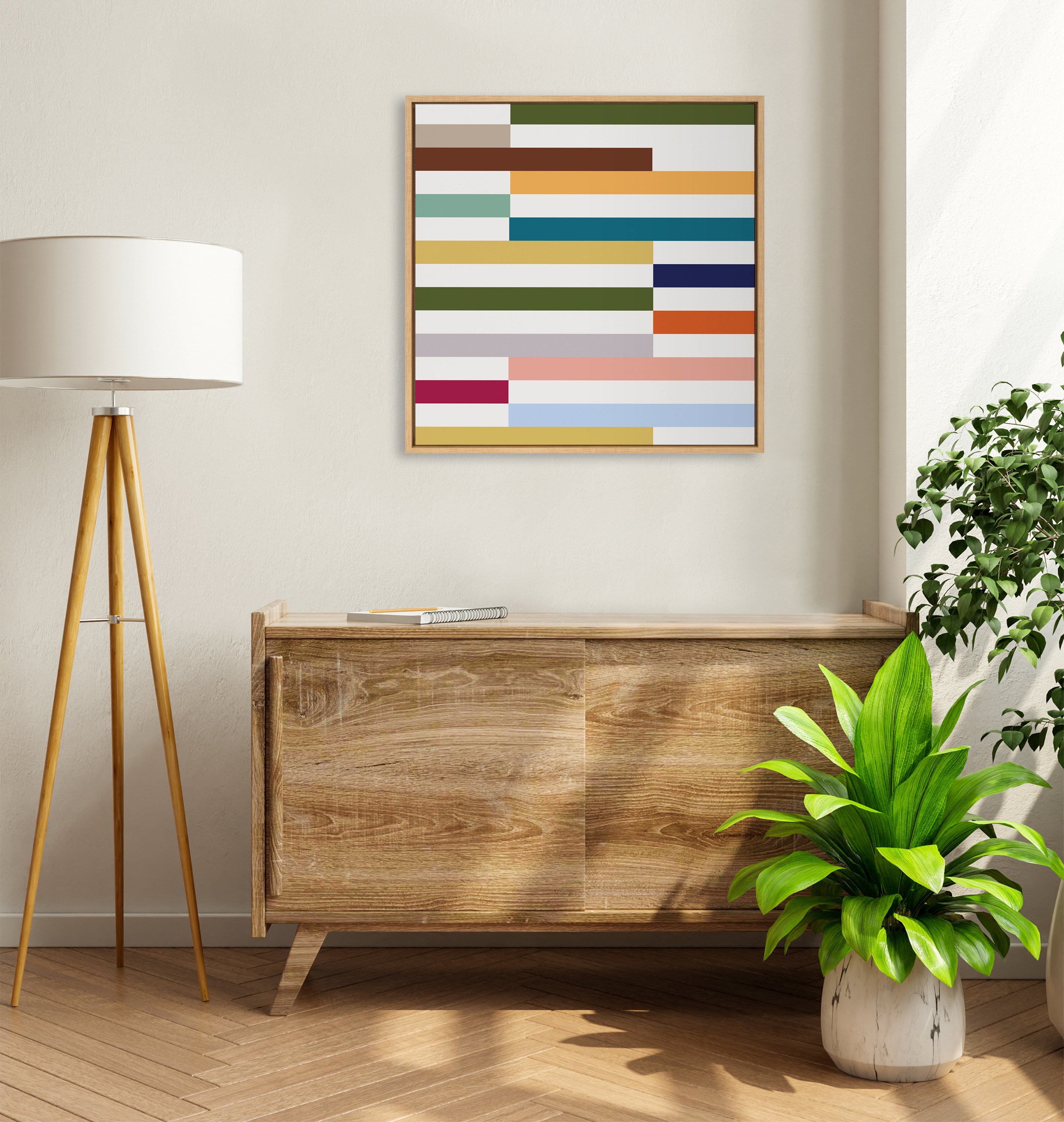 Framed Canvas 30x30 Sylvie Natural 5