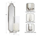 Wall Sconce Silver 6x5x16 2