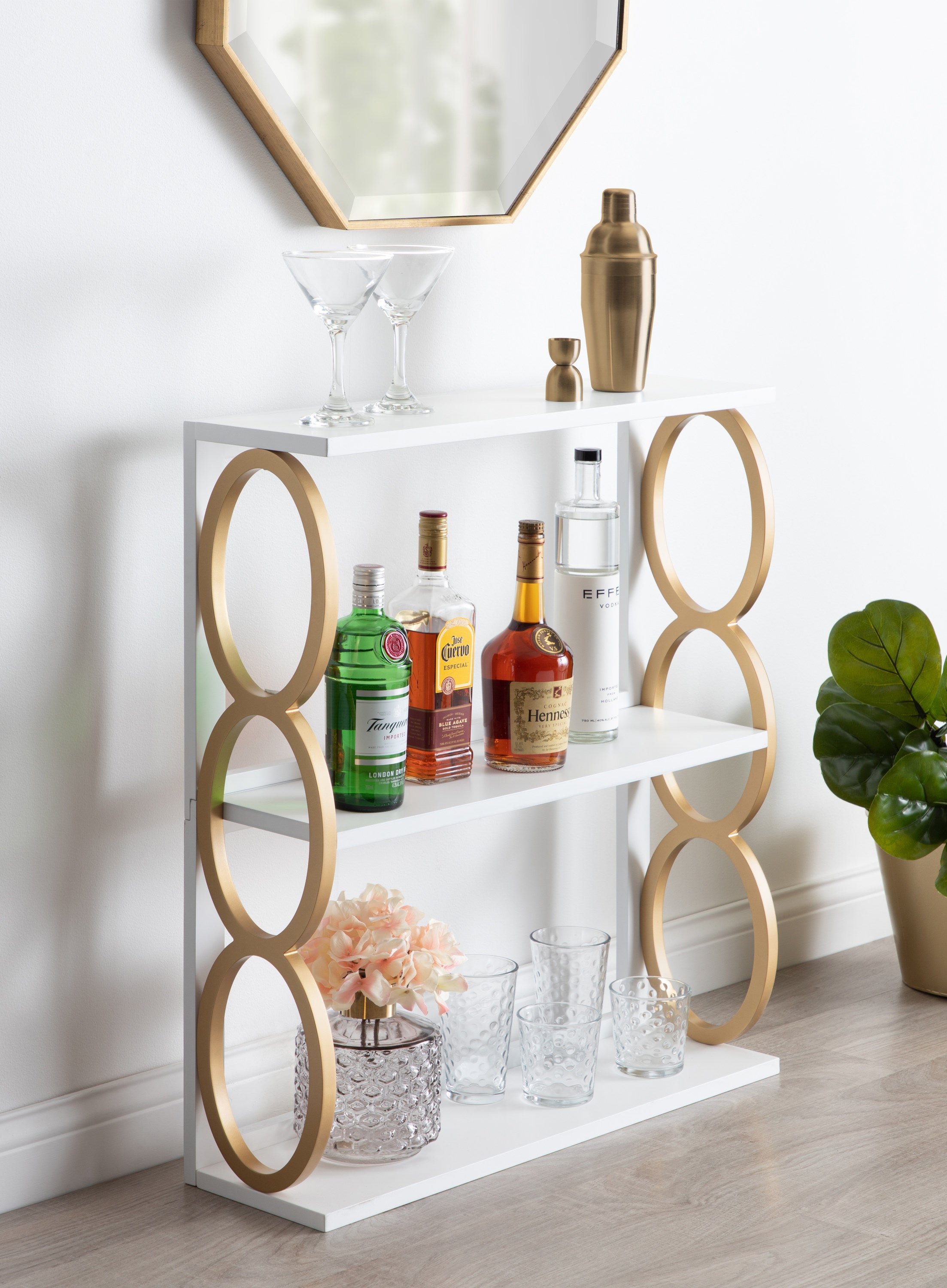 Ring Wooden 3-Tier Shelf