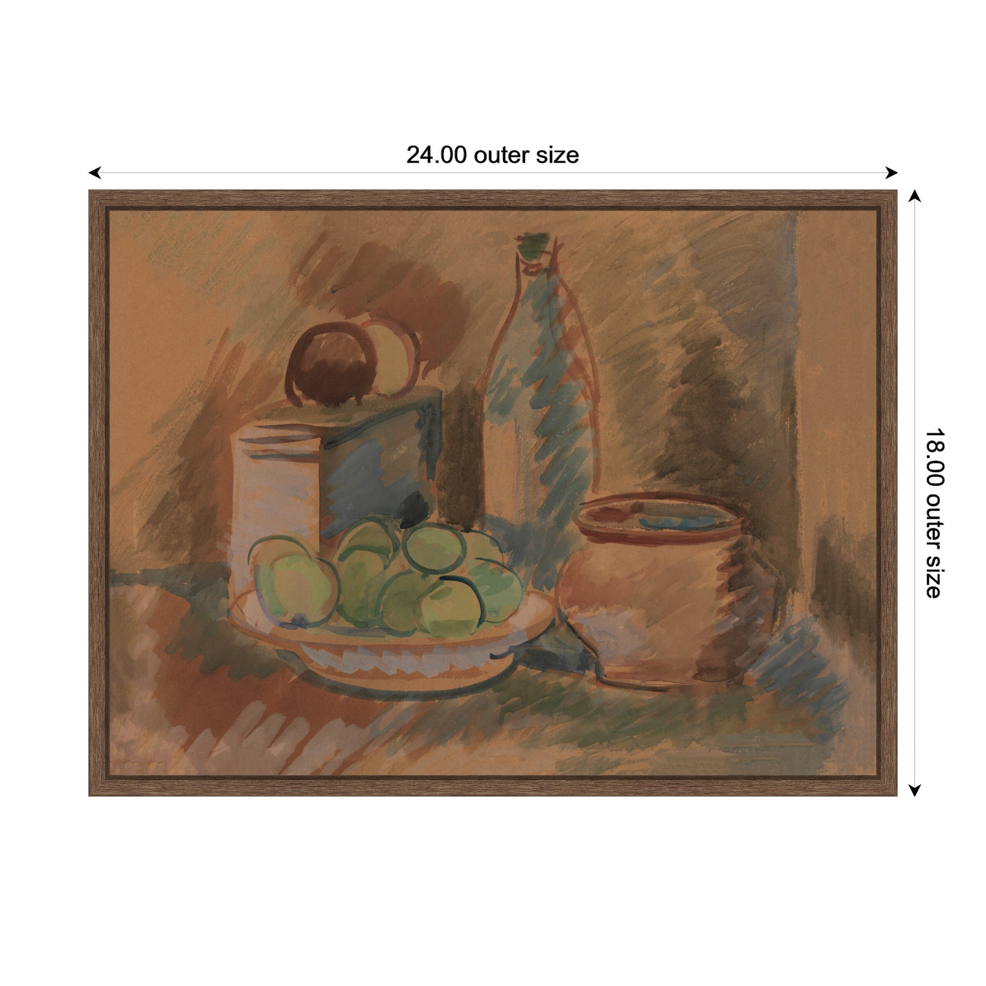 Framed Canvas 24x18 Sylvie Walnut 2