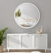 Round Mirror White 32" Diameter 7