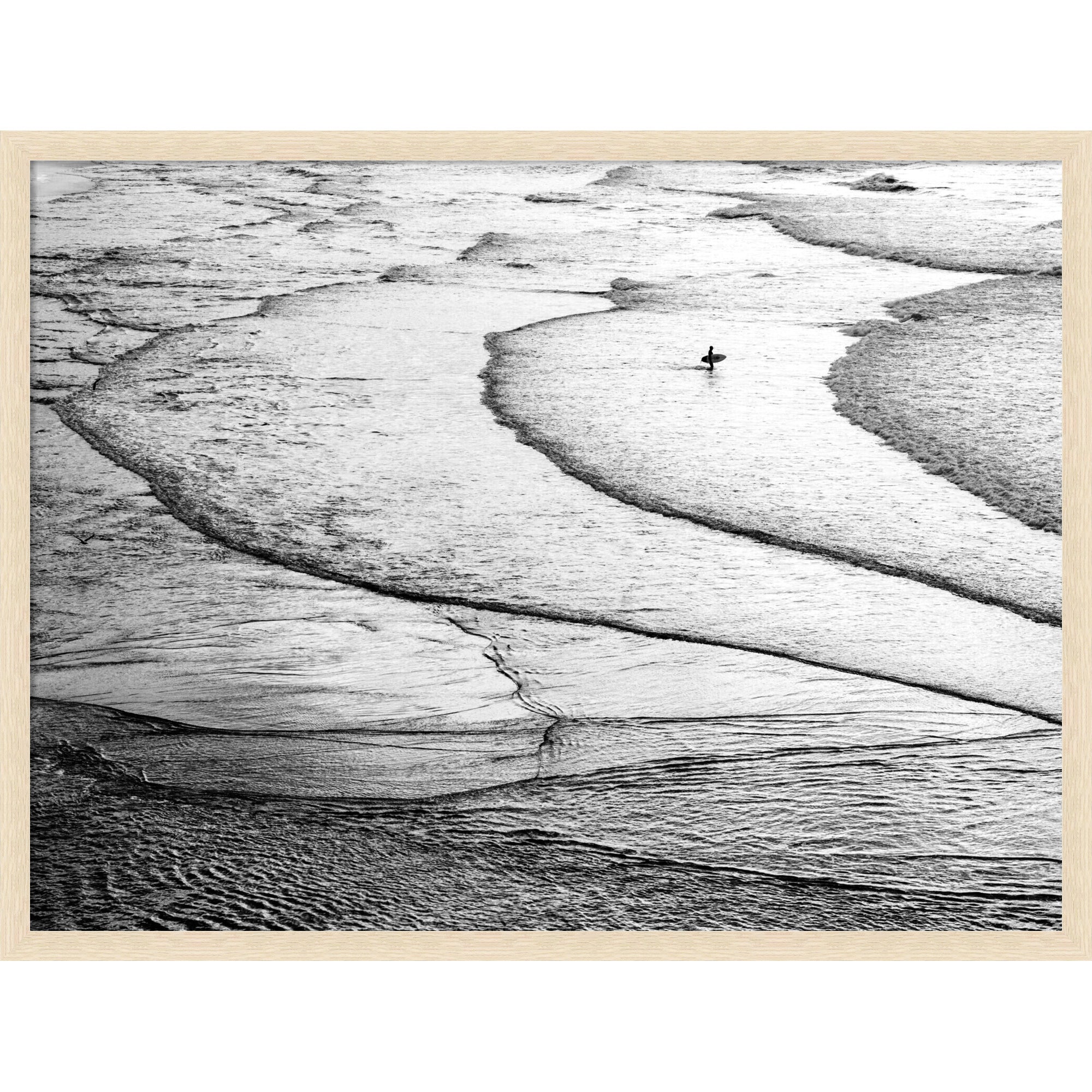 Mounted Canvas 38x29 Woodgrain Stripe Blonde 1