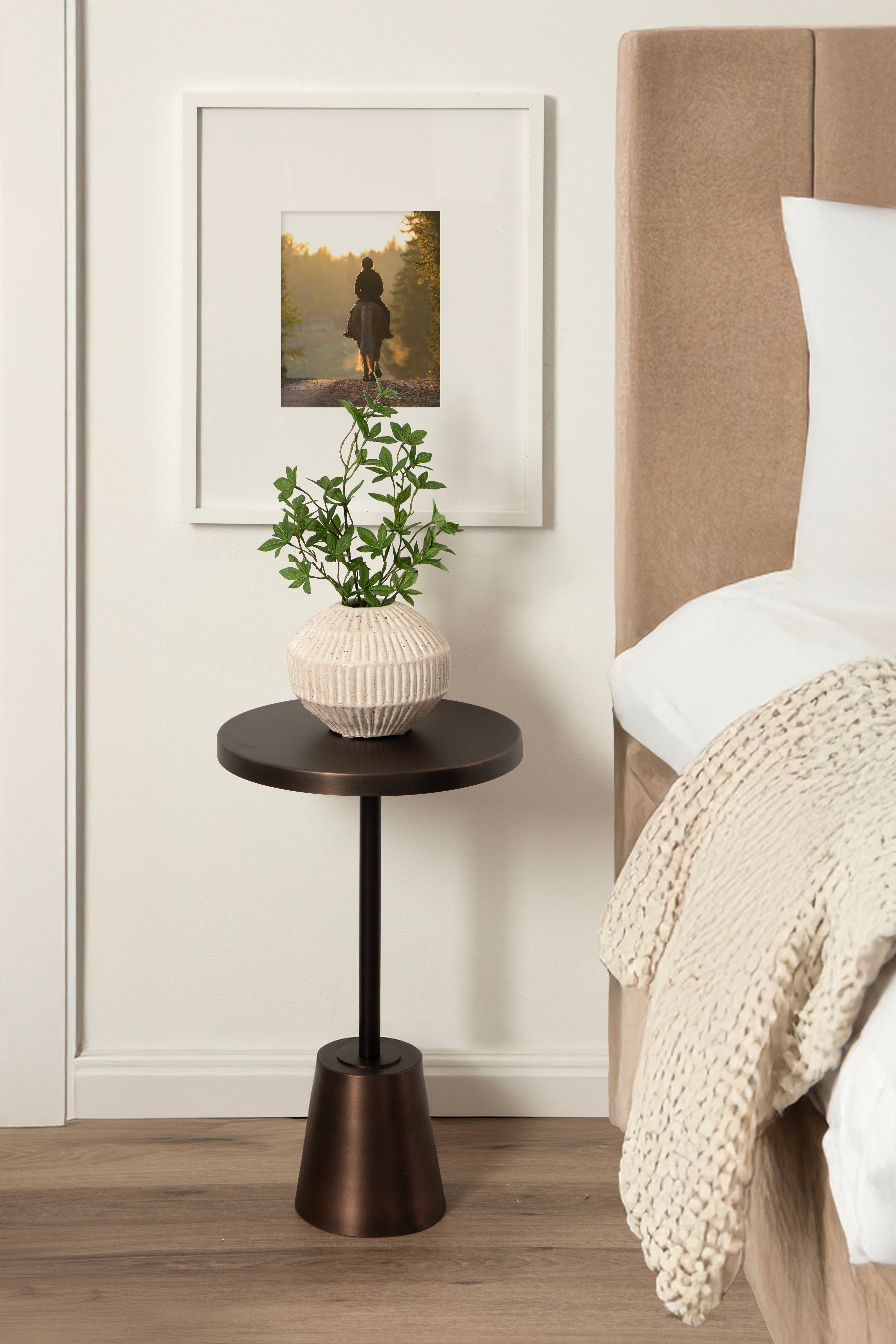 Tira Round Metal Side Table