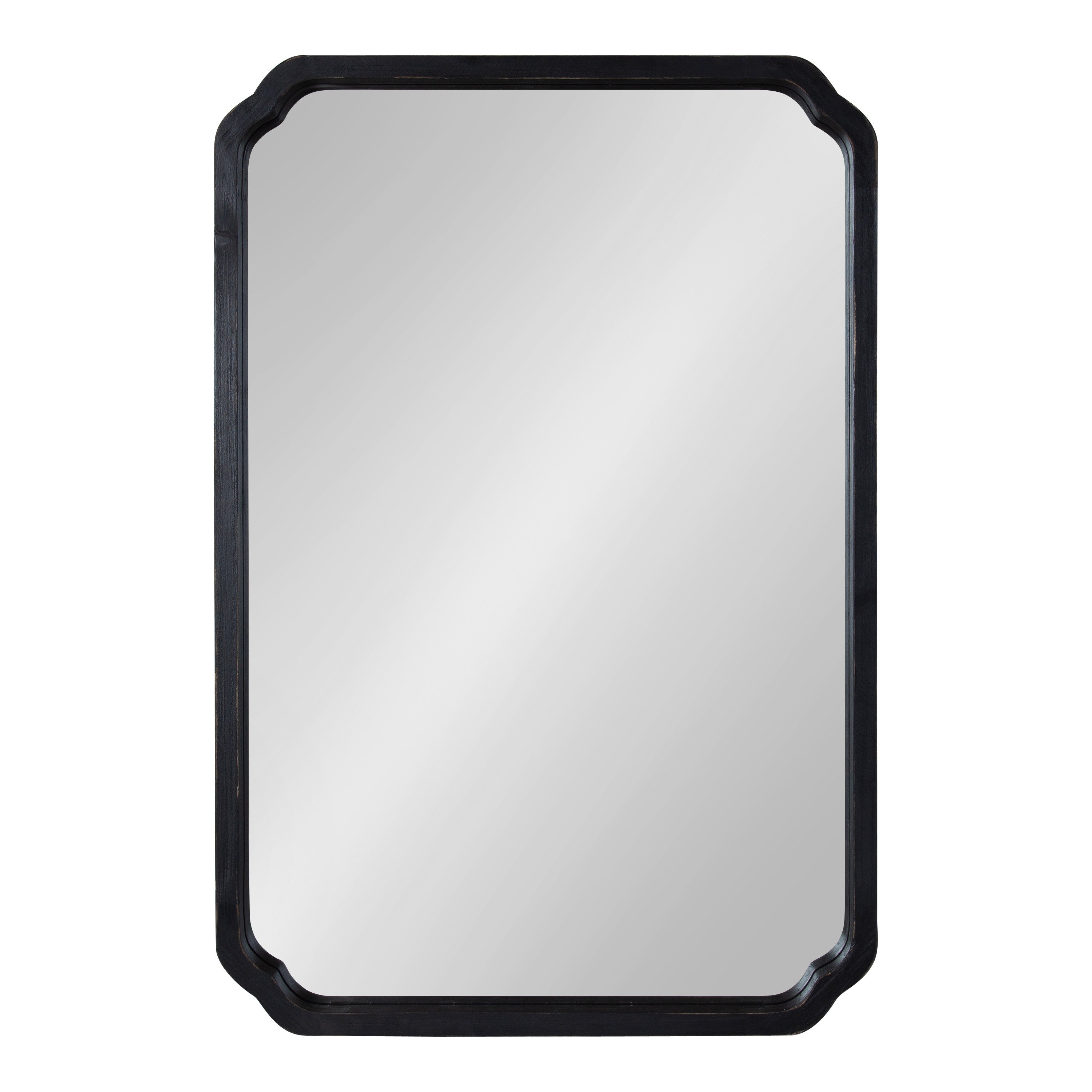Scallop Mirror Black 24x36 2