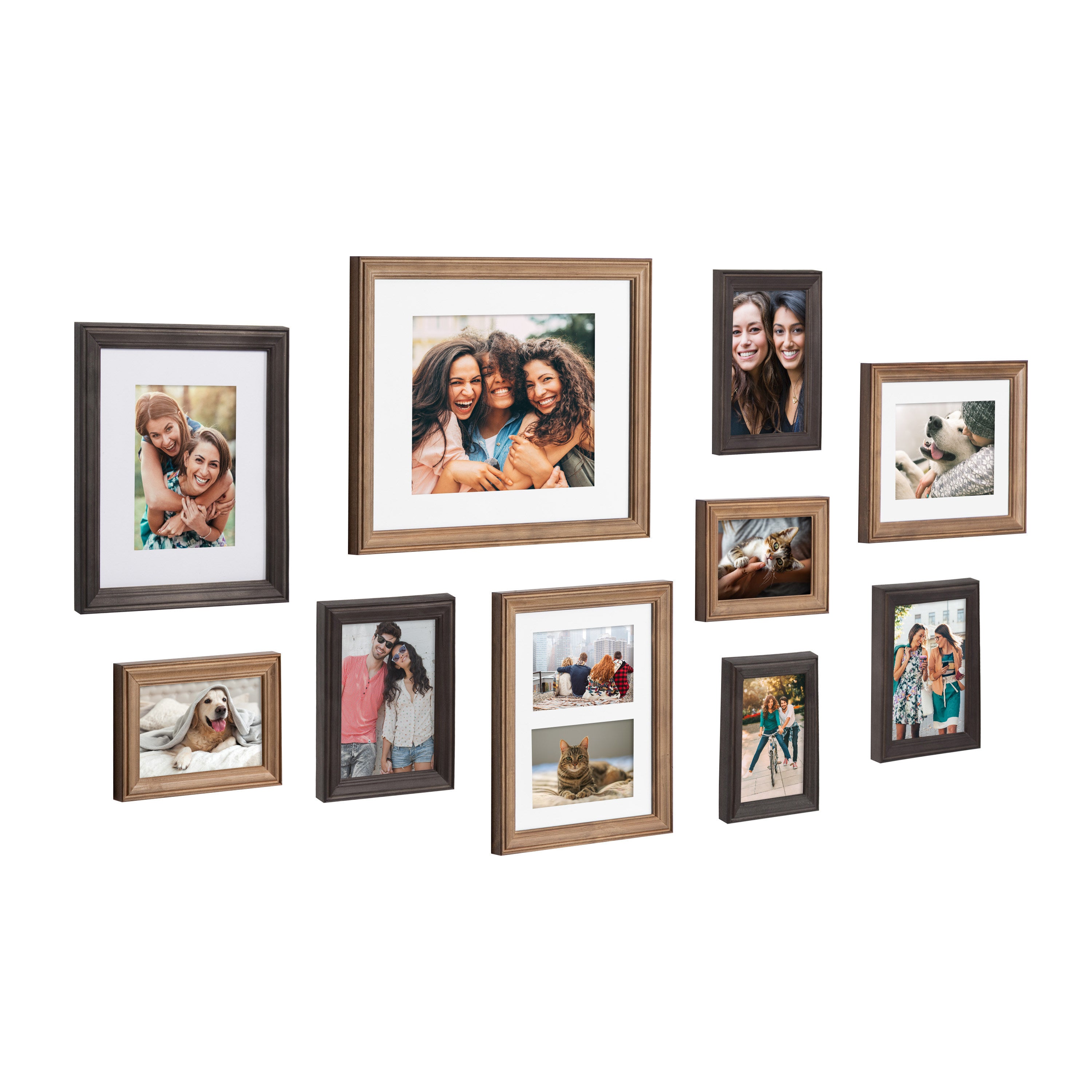 Frame Box Set Rustic Brown Gray 10 Piece 2