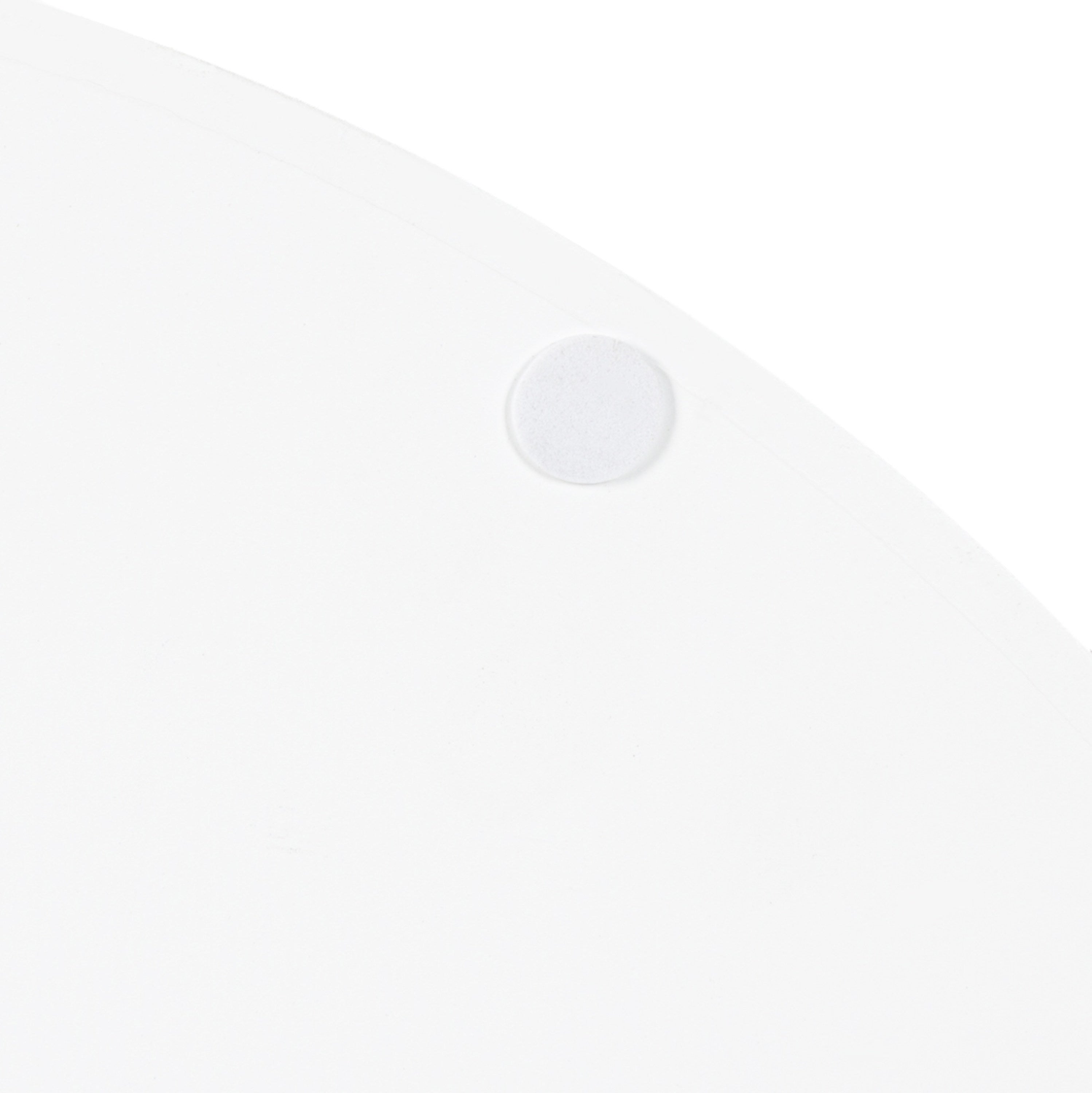 Single Tray White Silver 15.5" Diameter 5