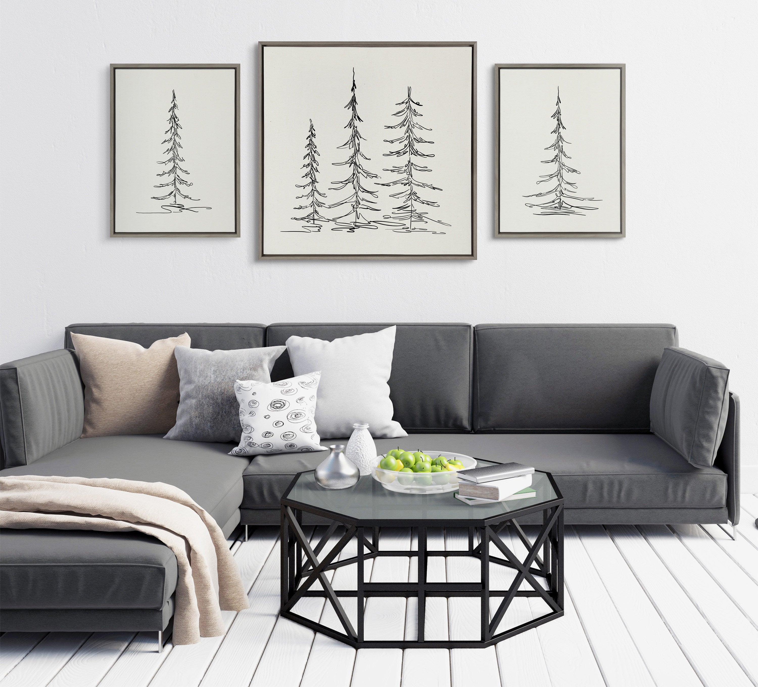 Art Set 2 Piece Set 18x24 Sylvie Graywash 6