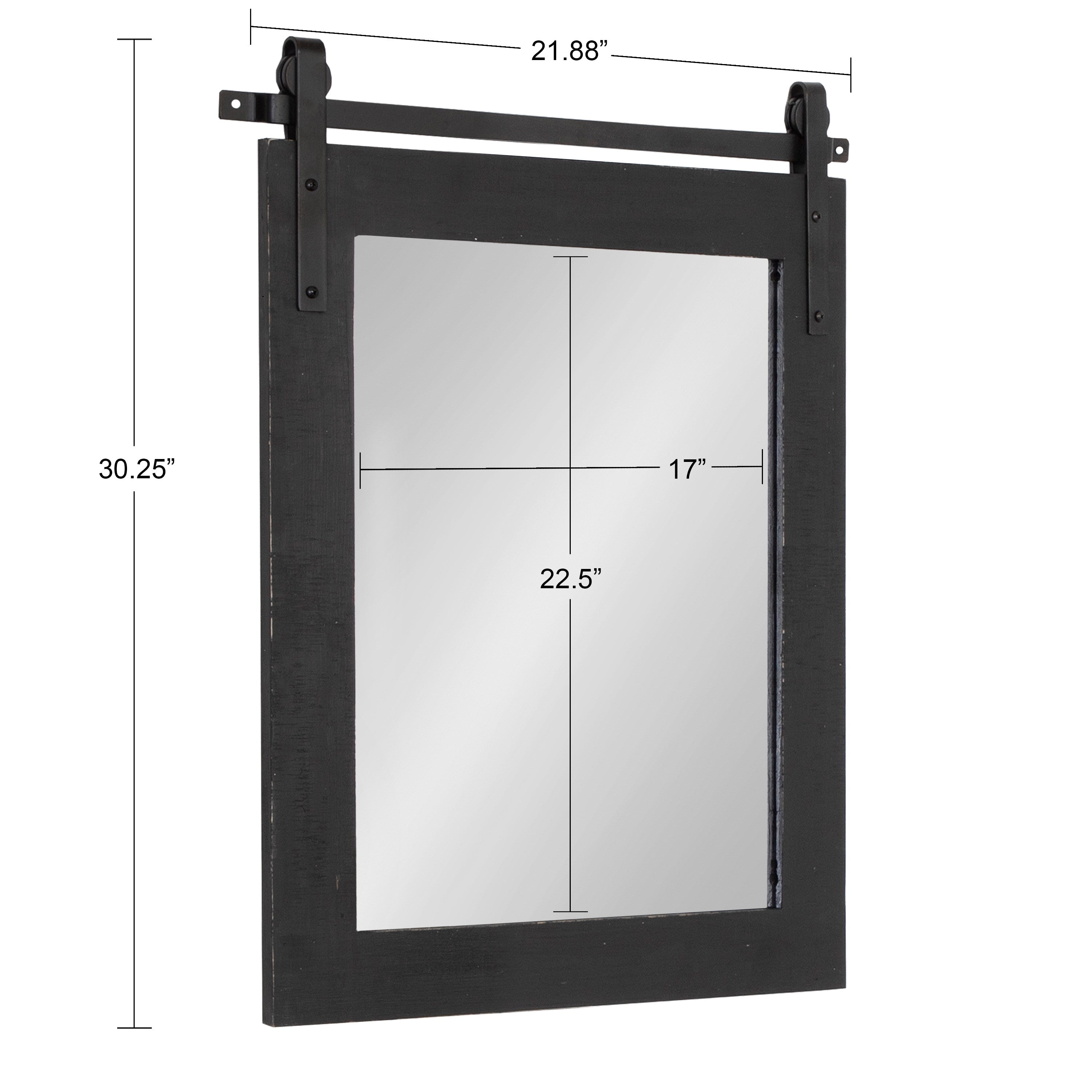 Rectangle Mirror Black 22x30 5