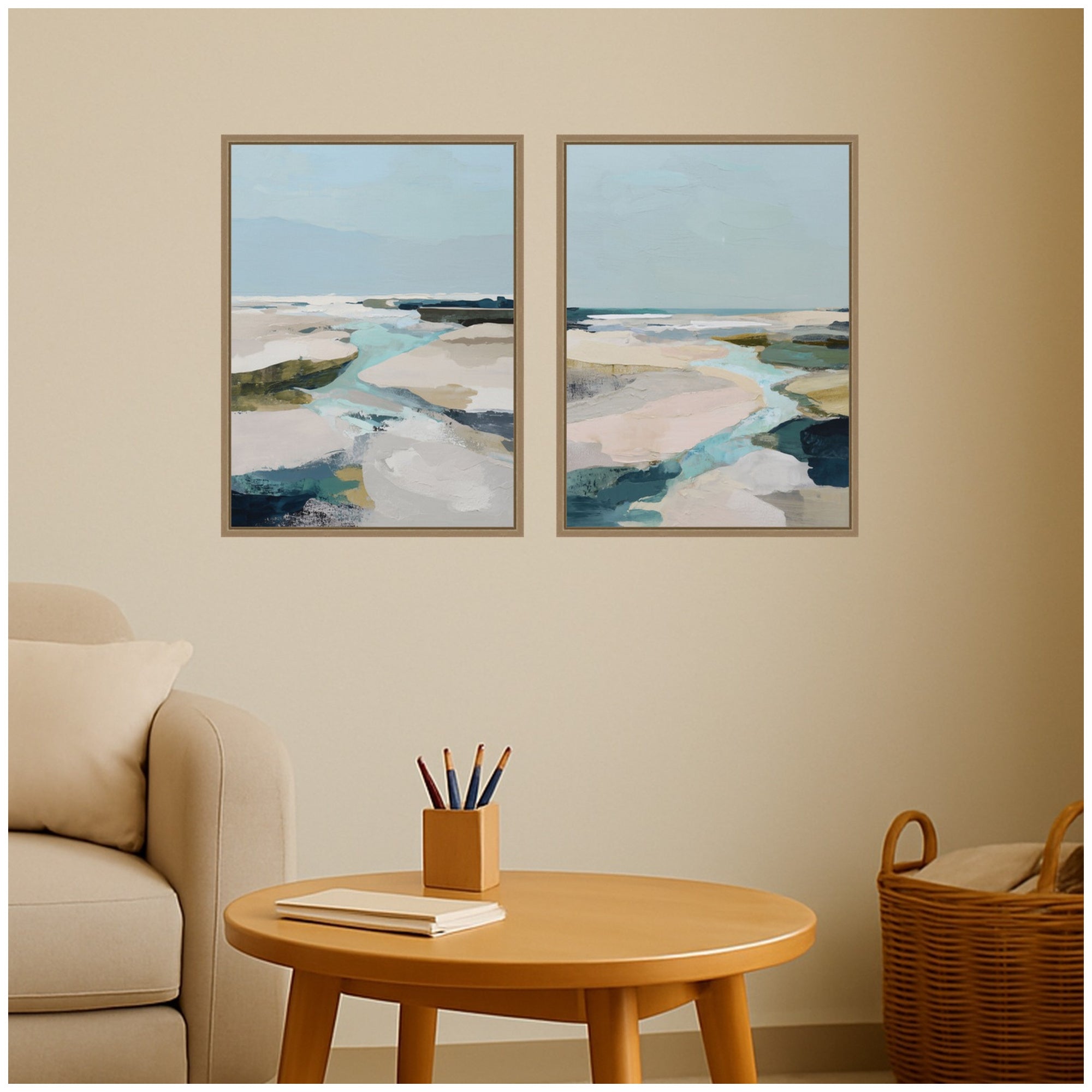 Art Set 2 Piece Set 18x24 Sylvie Dark Gold 7