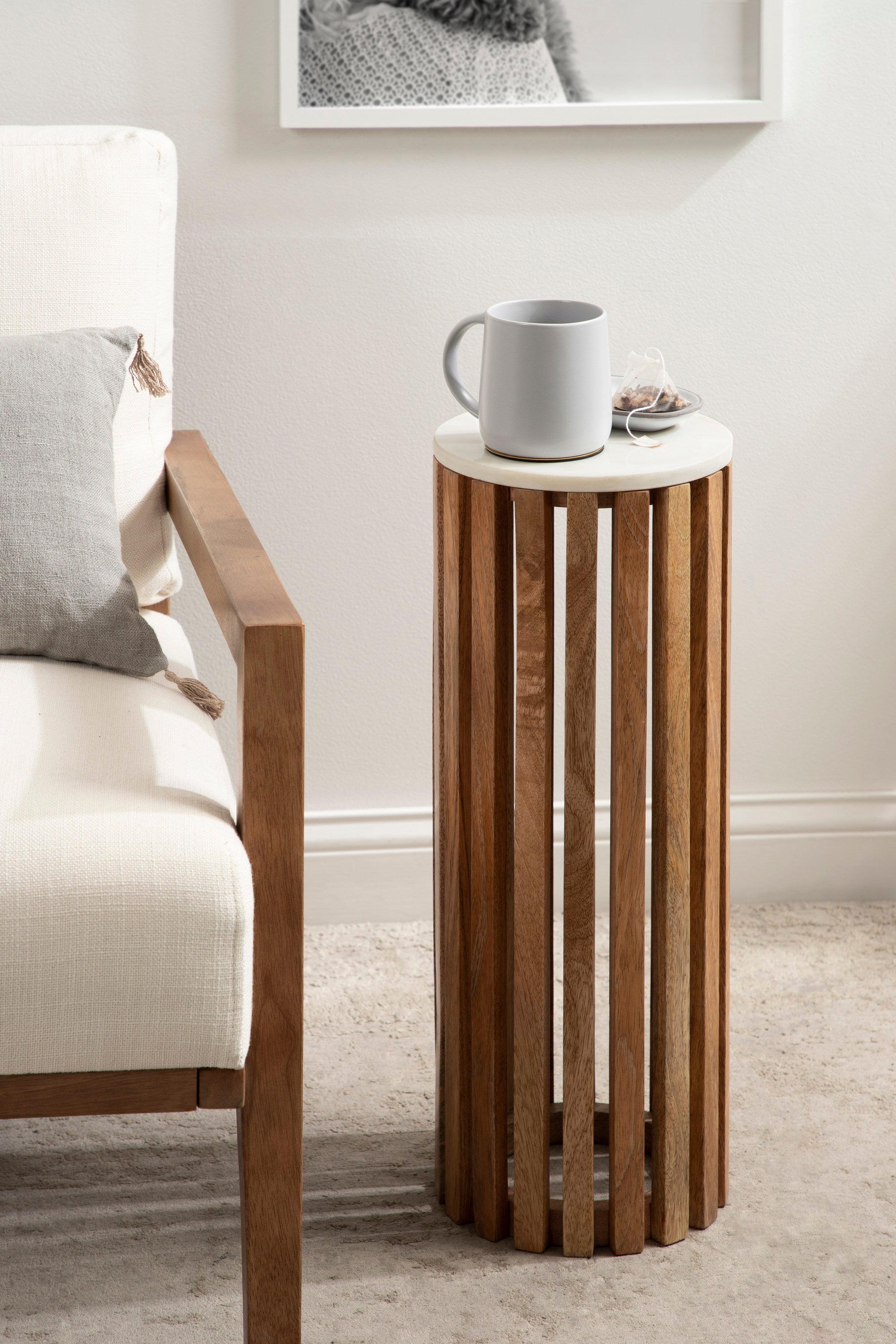 Drink Table Natural 9" Diameter 7