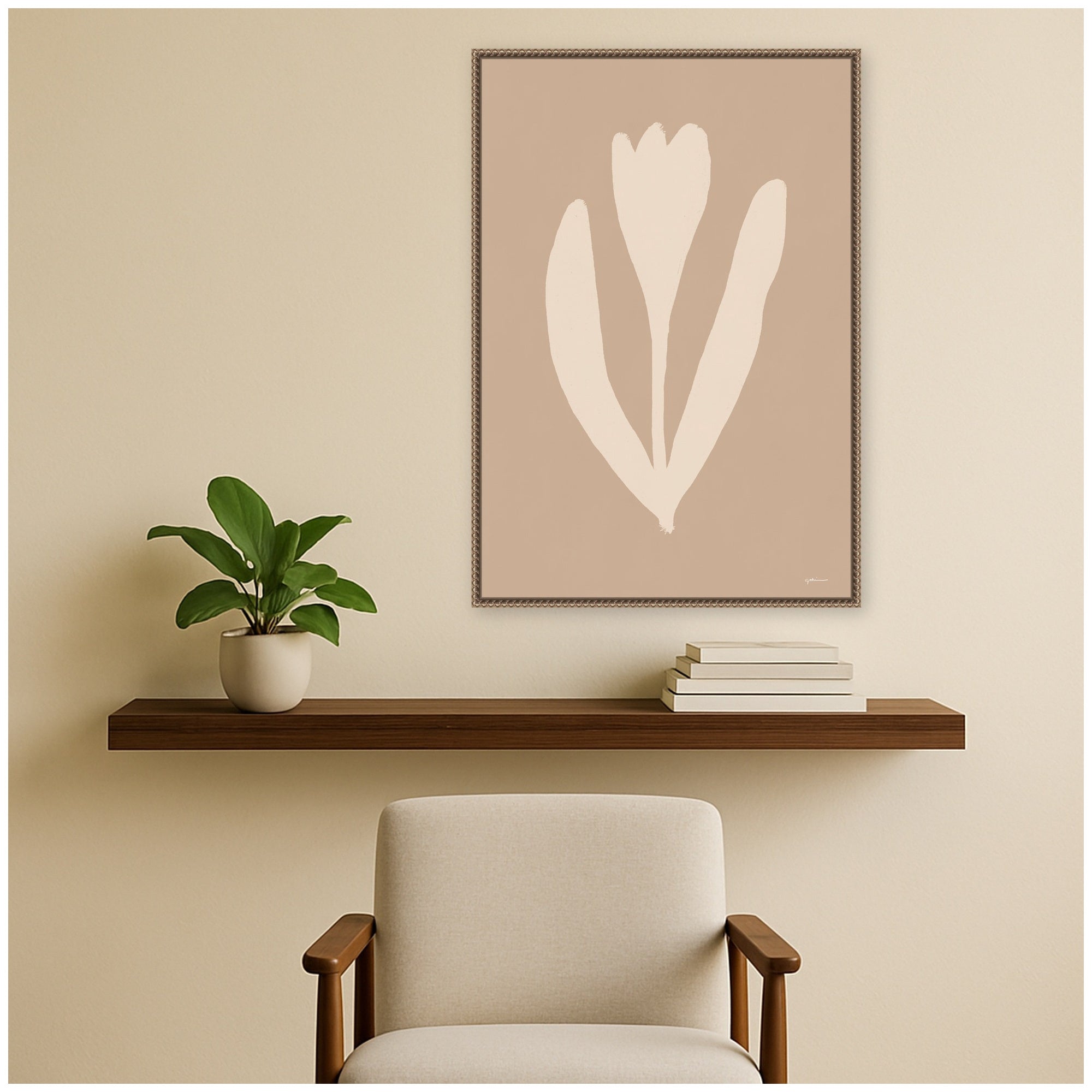 Framed Canvas 23x33 Sylvie Beaded Dark Gold 6