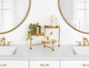 Tabletop Planter White Gold 7x7x10 6