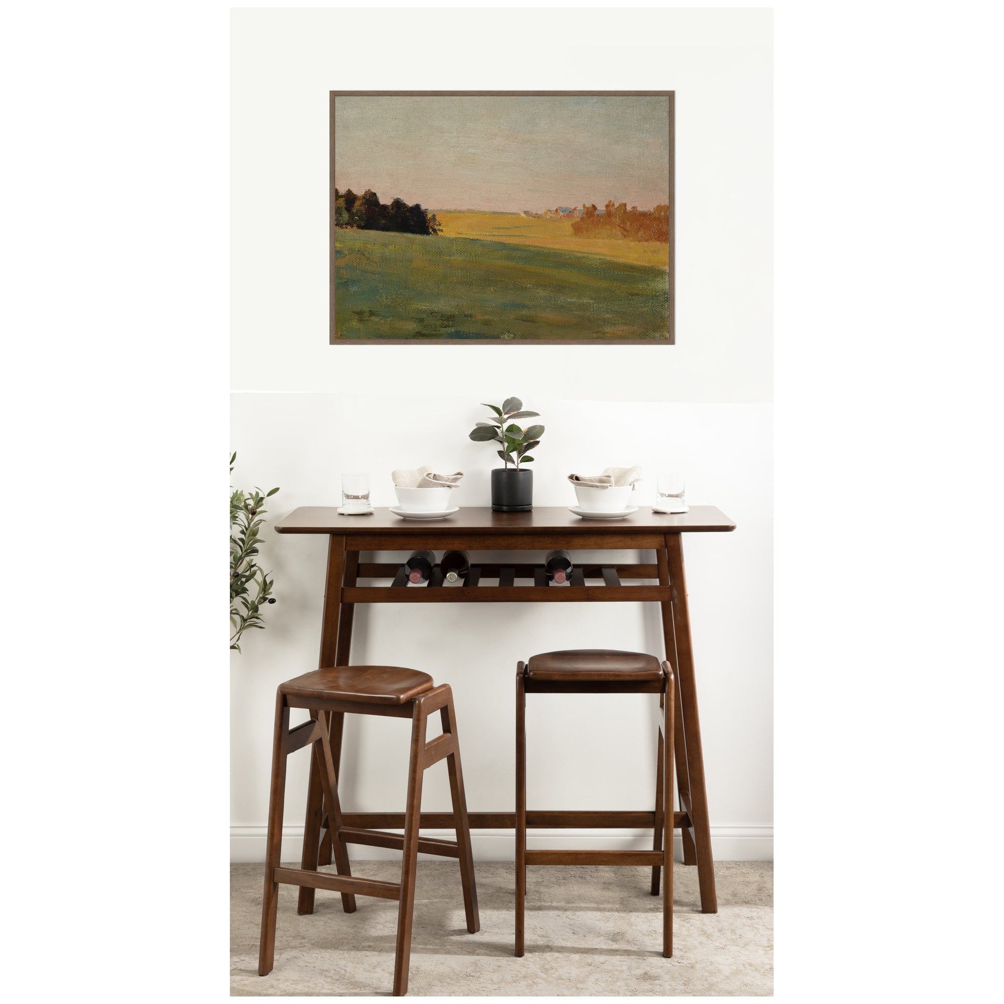 Framed Canvas 38 x 28 Sylvie Walnut 7