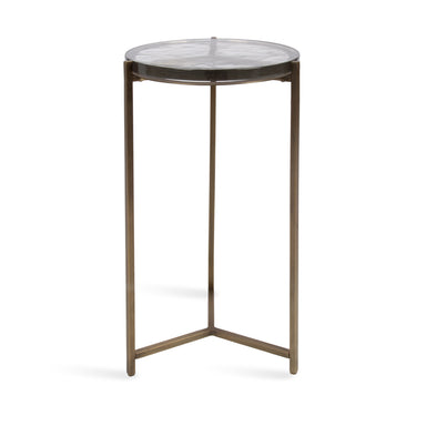 Side Table Clear Gold 13x13x24 1