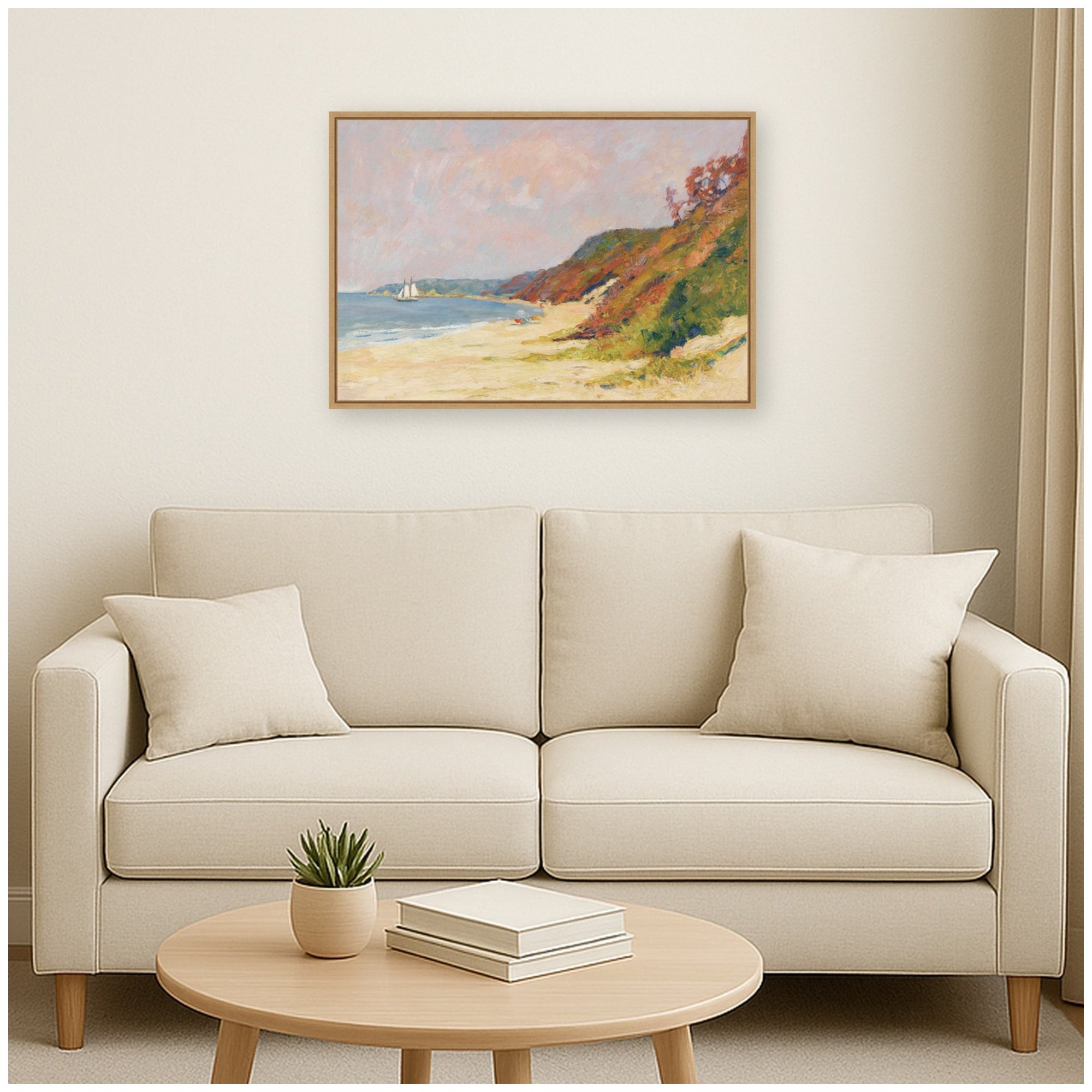 Framed Canvas 33x23 Sylvie Natural 6