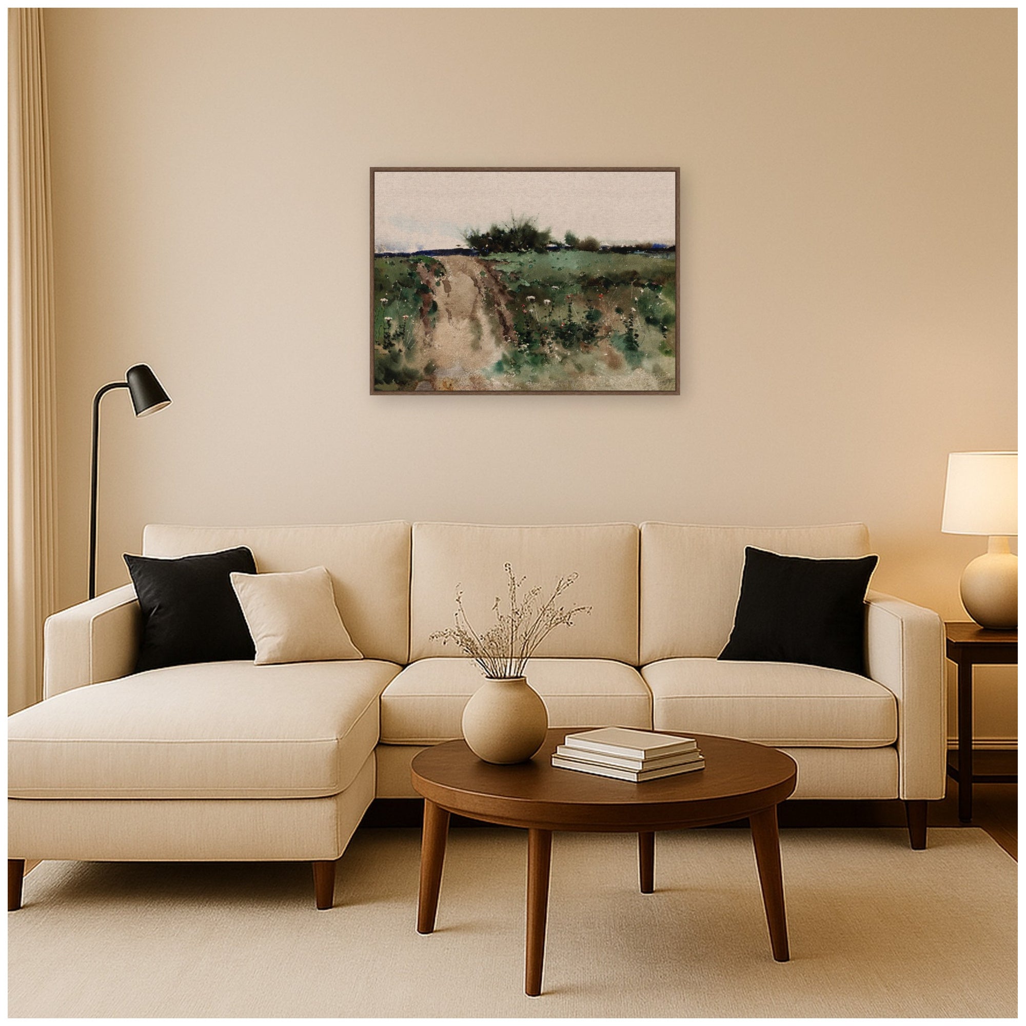 Framed Canvas 38x28 Sylvie Walnut 5