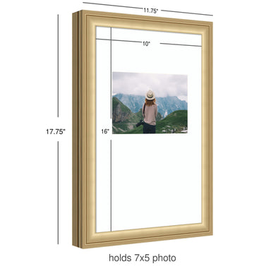 Wall Frame Florence Gold 10x16 matted to 5x7 2
