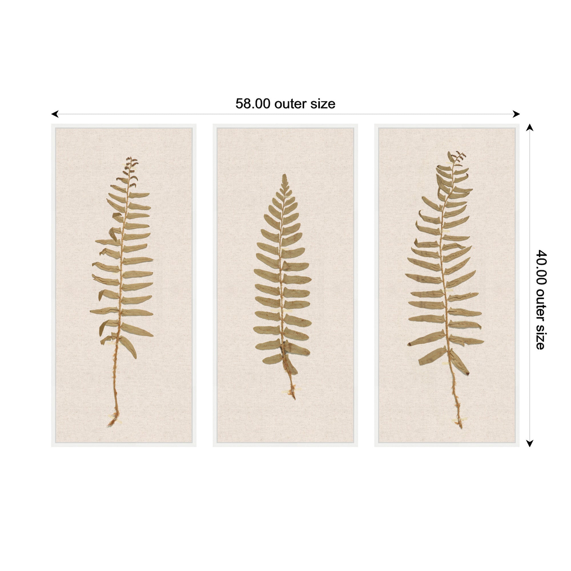 Art Set 3 Piece Set 18x40 Sylvie White 2