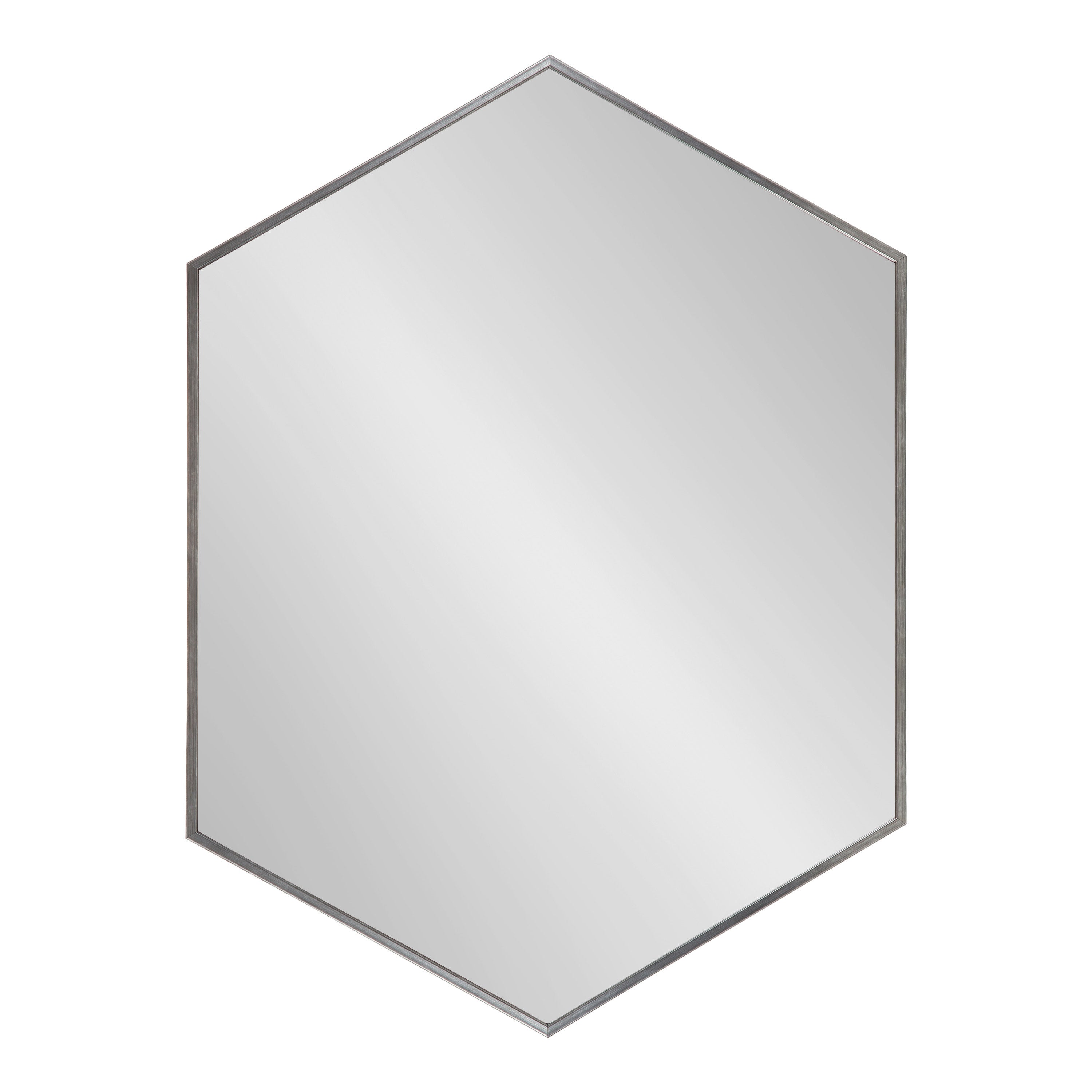 Hexagon Mirror Dark Silver 22x31 2