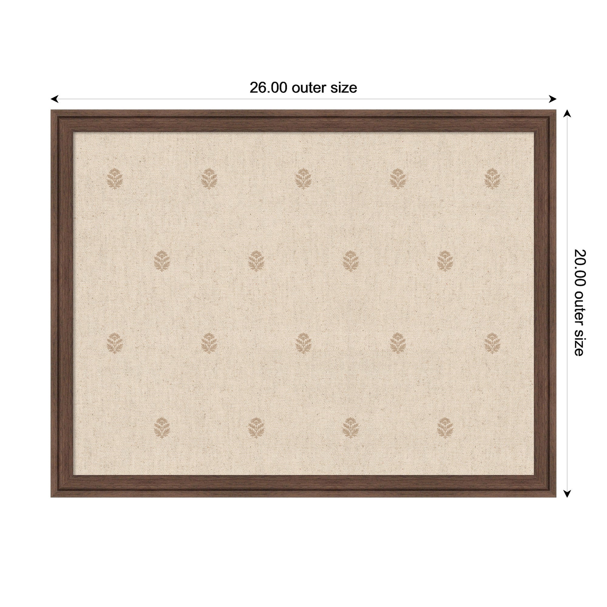 Magnetic Canvas 26x20 Florence Medium Brown 2