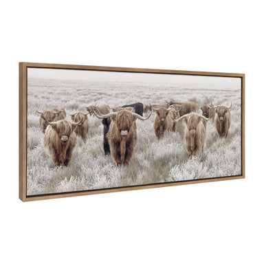 Framed Canvas Sylvie Dark Gold 18x40 1