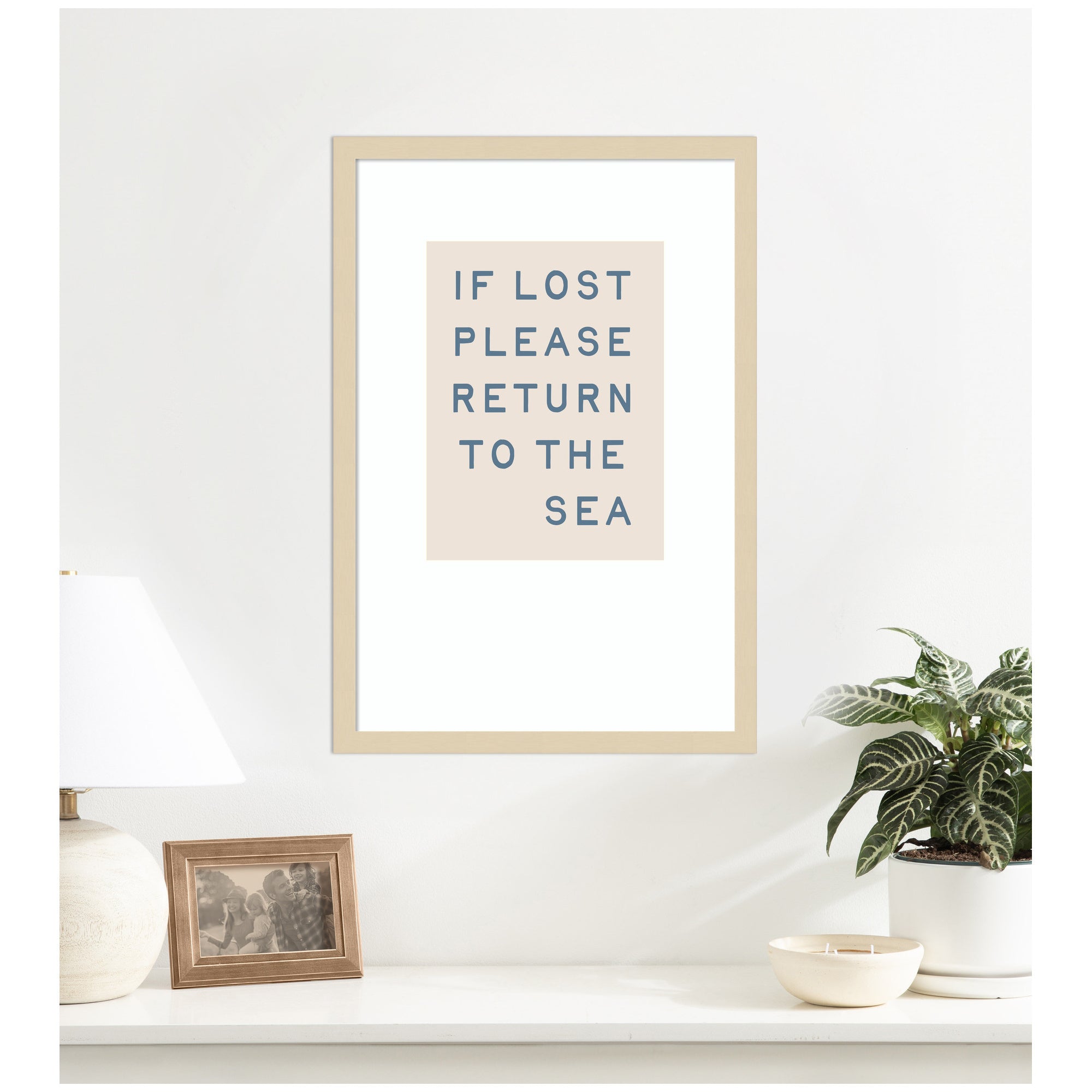 If Lost Please Return to the Sea by Megan Ryan Framed Wall Art Print