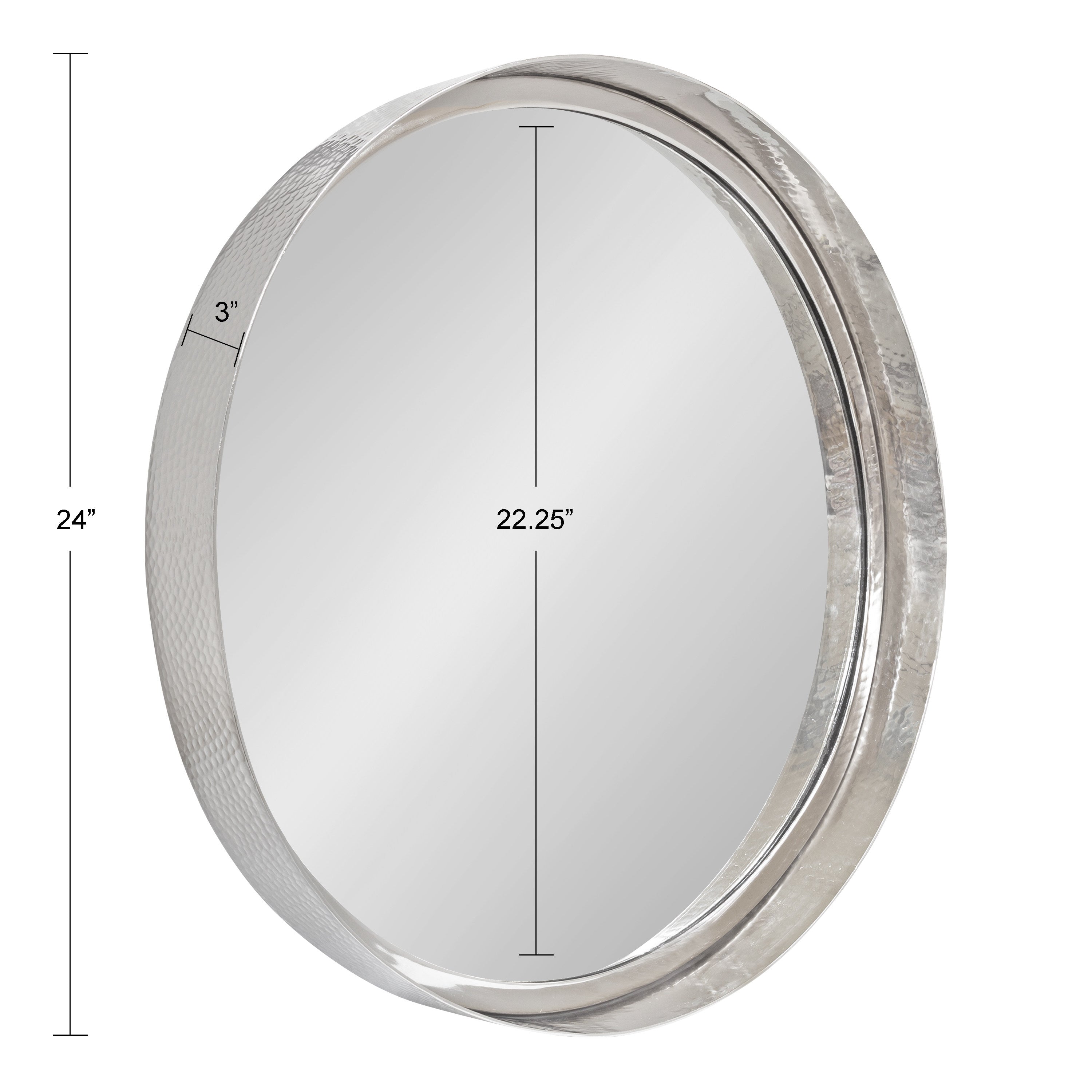 Round Mirror Silver 24" Diameter 5