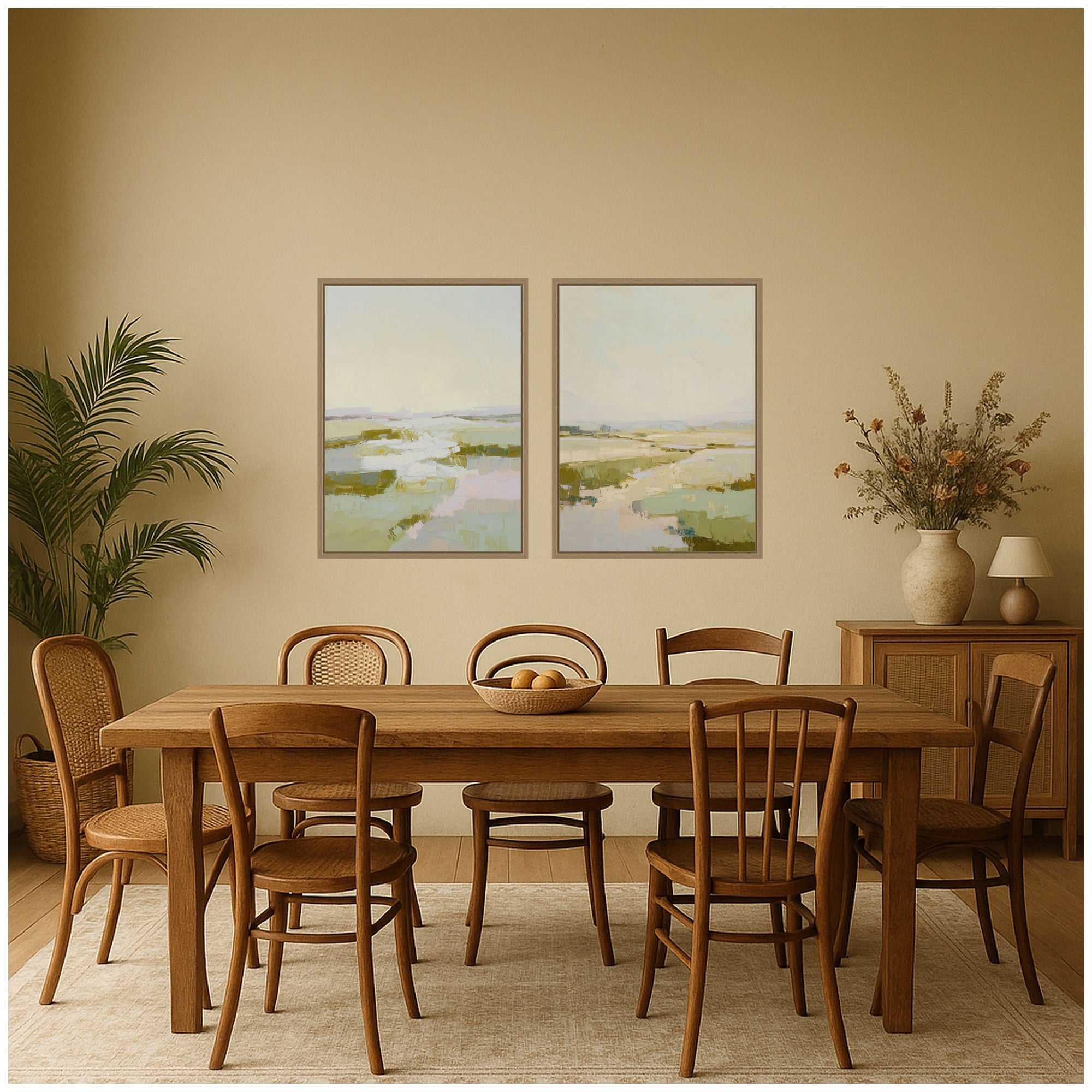 Art Set 2 Piece Set 18x24 Sylvie Dark Gold 5